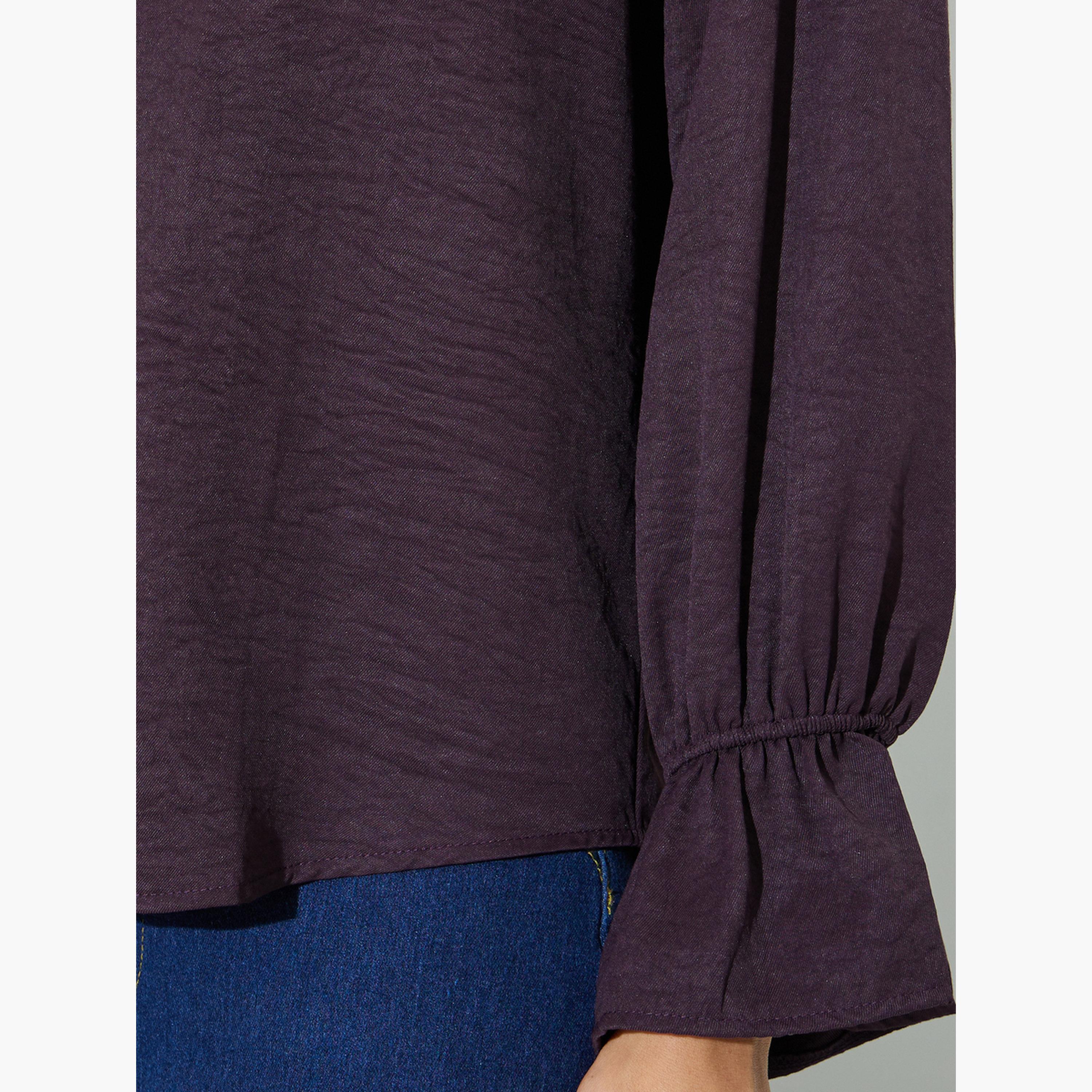 بلوزة بأزرار وأكمام بكشكش-women-clothing-shirtsandblouses-shirts-image-6