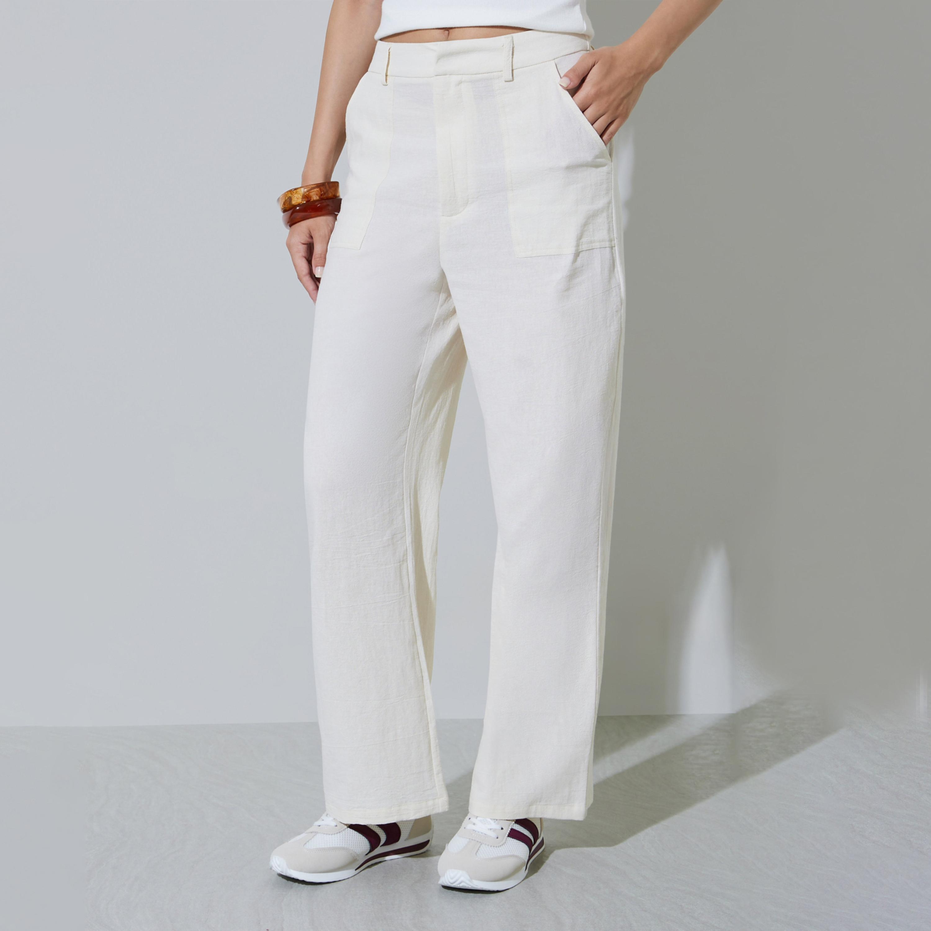 بنطال بيج بأرجل واسعة-women-clothing-joggers-image-1