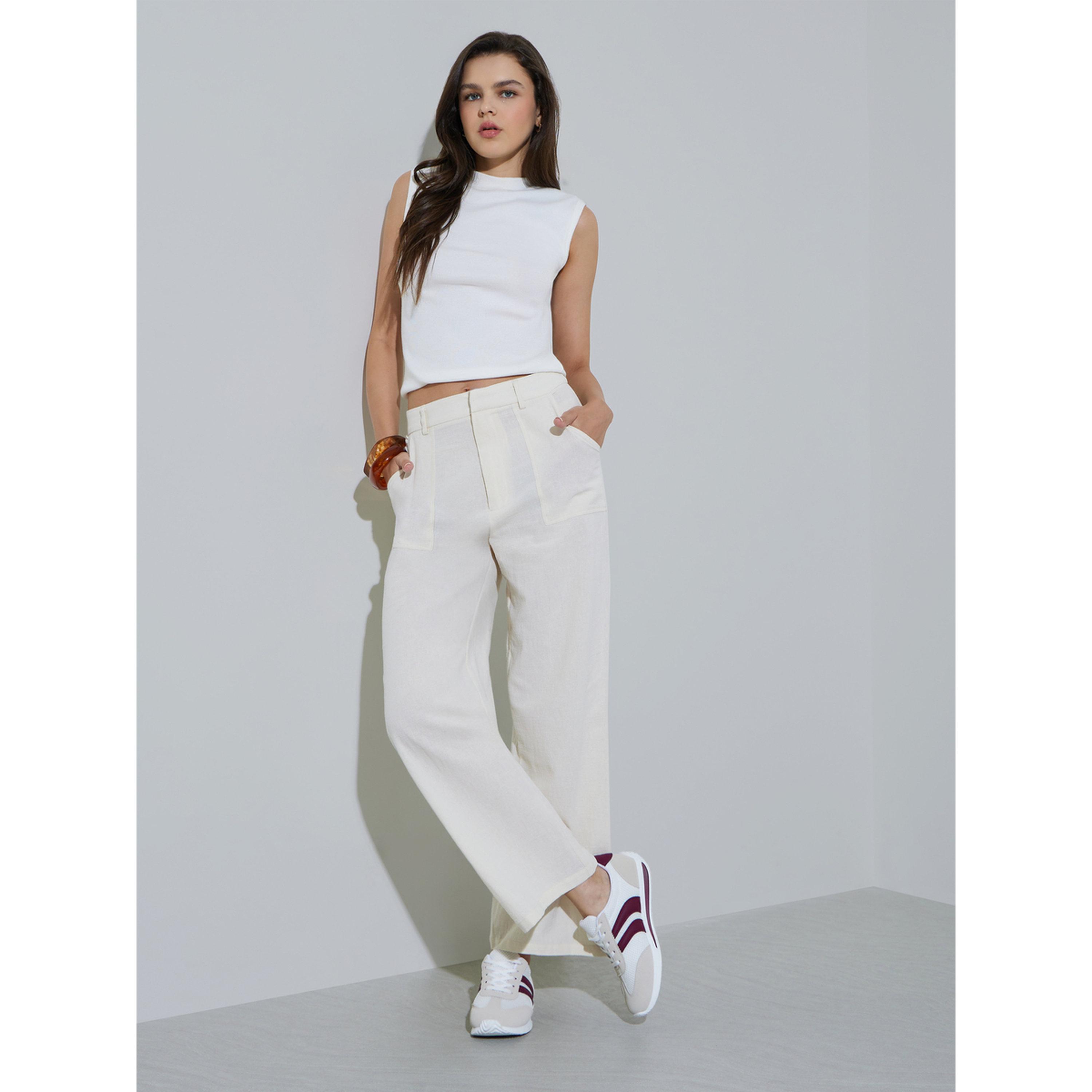 بنطال بيج بأرجل واسعة-women-clothing-joggers-image-2