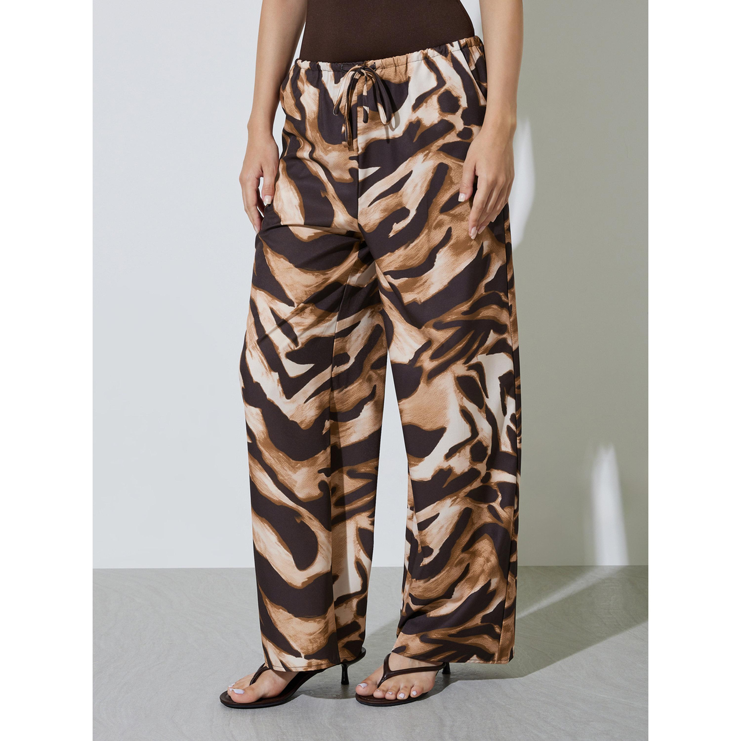 Take Two Zebra Print Wide-Leg Trousers-women-clothing-joggers-image-1