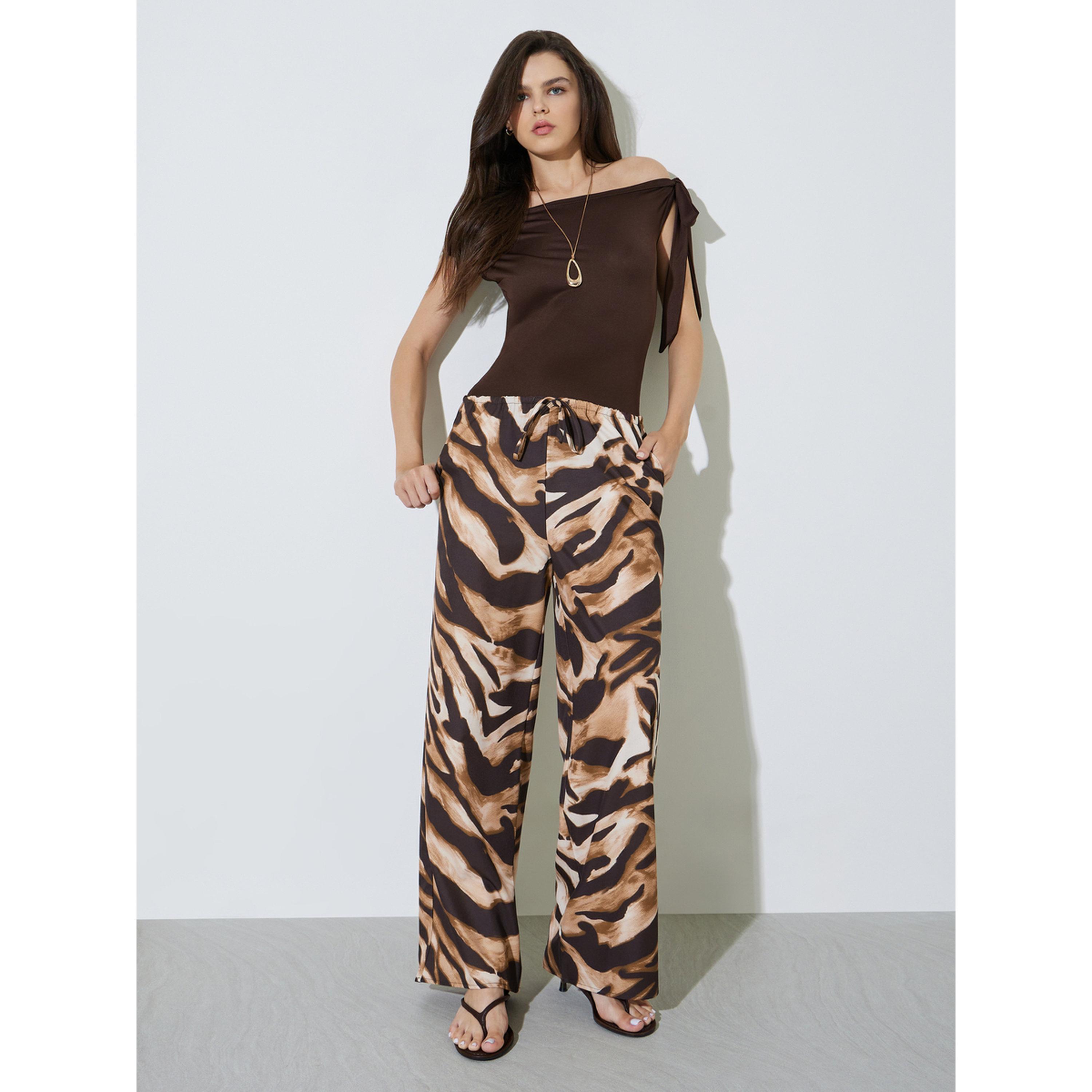 Take Two Zebra Print Wide-Leg Trousers-women-clothing-joggers-image-2