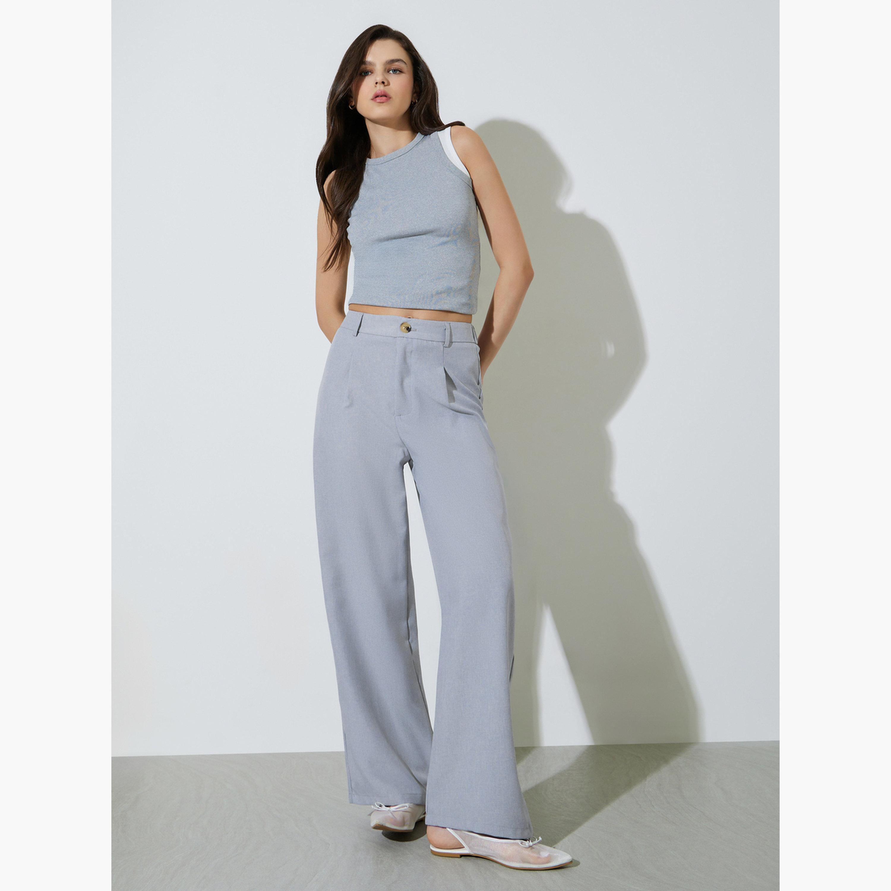 بنطال بأرجل واسعة سادة-women-clothing-bottoms-joggers-image-2