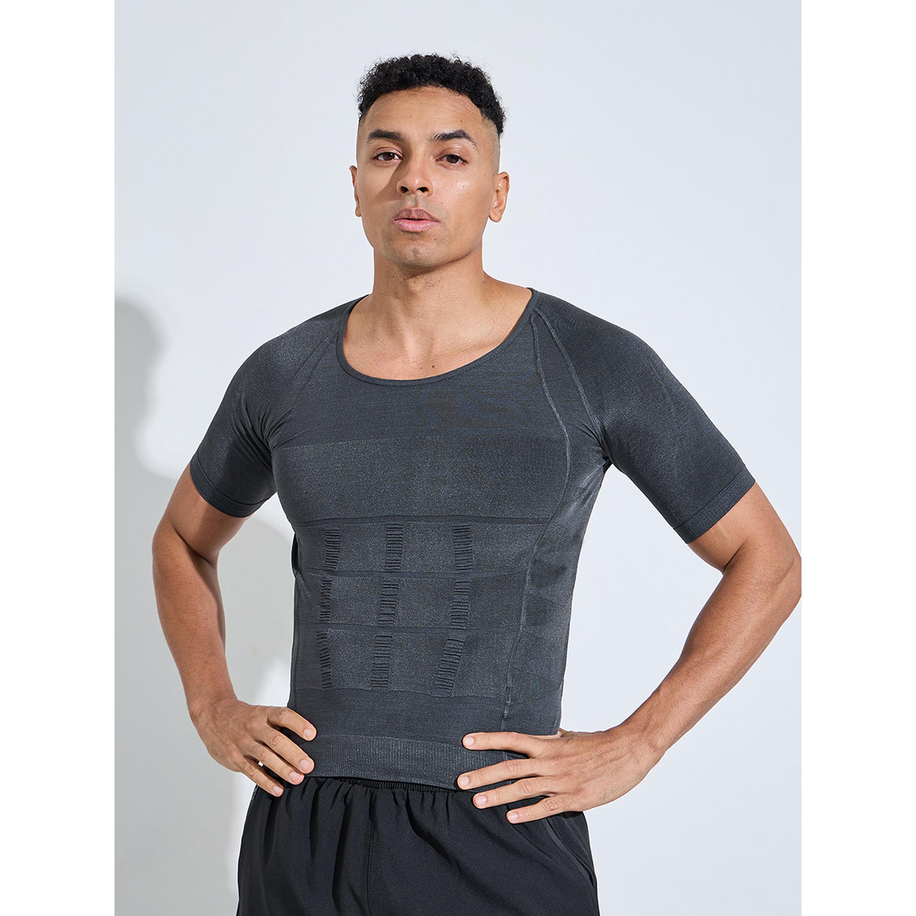 تيشيرت مشد للجسم بلون سادة-men-clothing-sportswearandactivewear-tshirtsandpolos-image-1