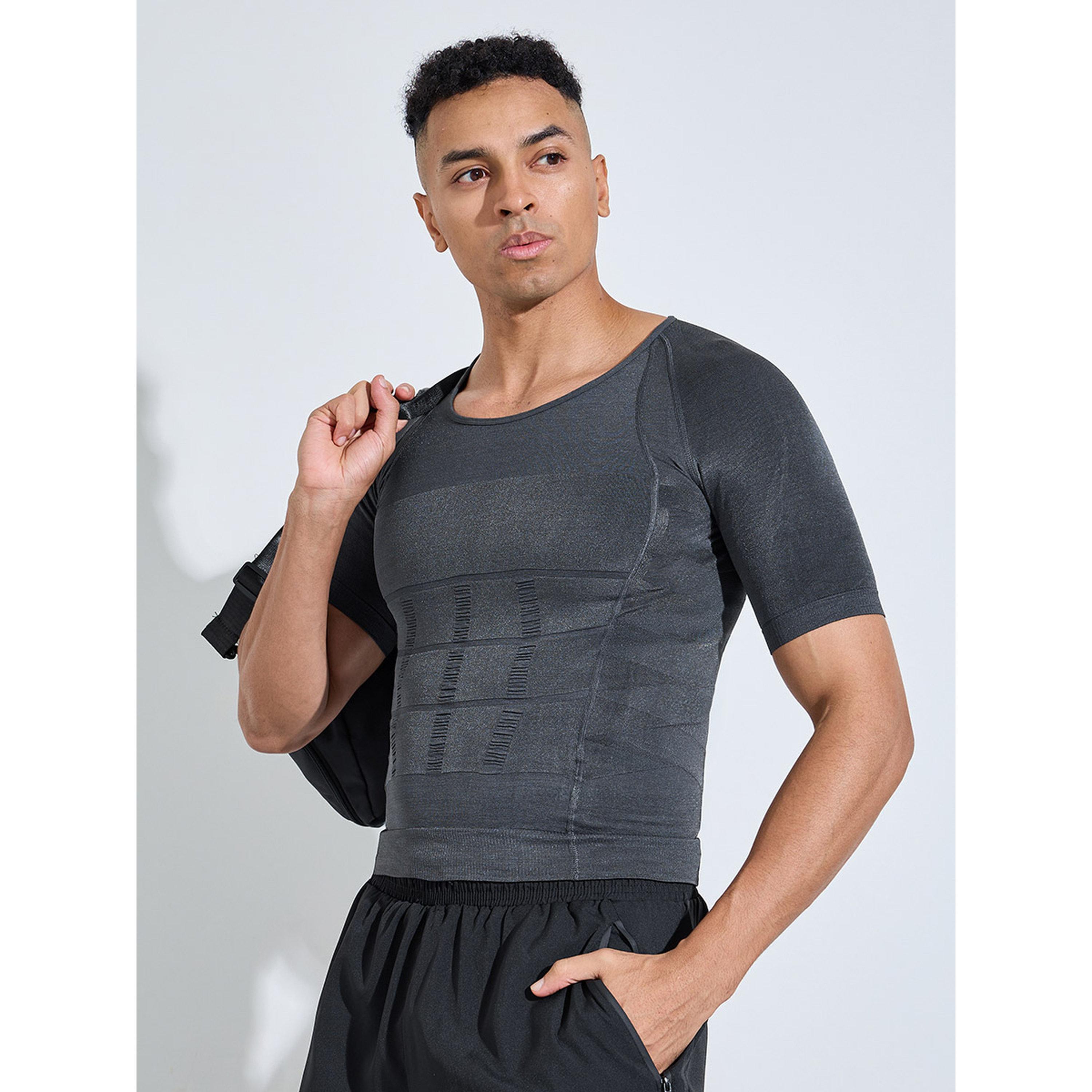 تيشيرت مشد للجسم بلون سادة-men-clothing-sportswearandactivewear-tshirtsandpolos-image-3
