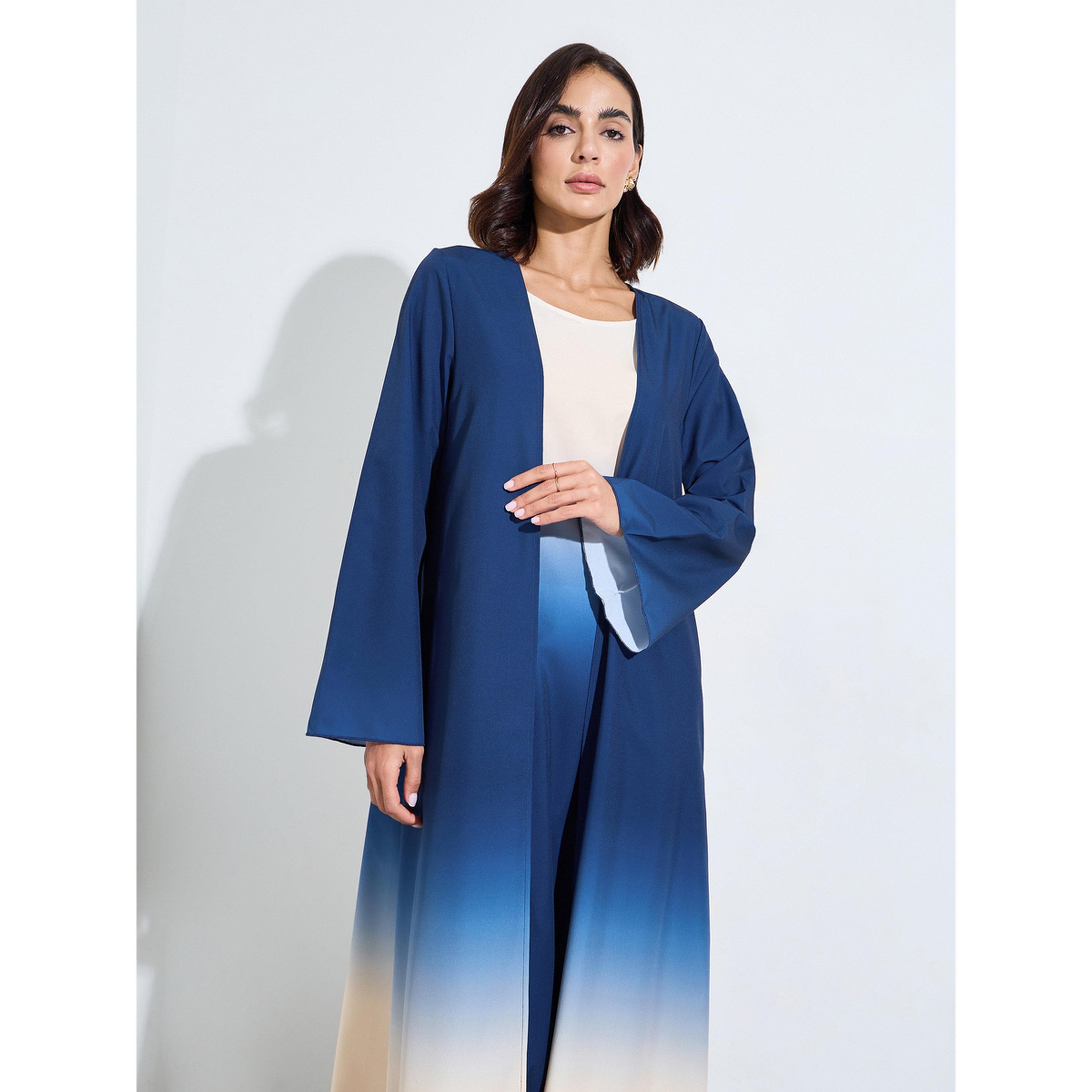 عباية مفتوحة من الأمام بنمط كتل الالوان-women-arabicclothing-abayas-image-2