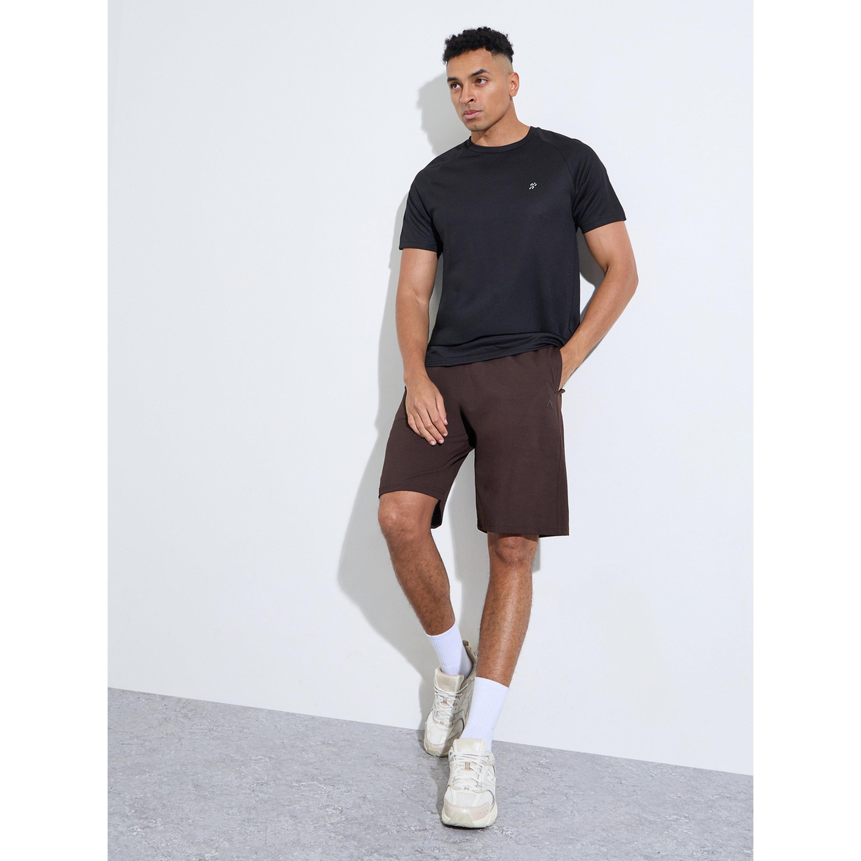 Styli Brown Activewear Sports Shorts with Drawstring-men-clothing-bottoms-shorts-image-2