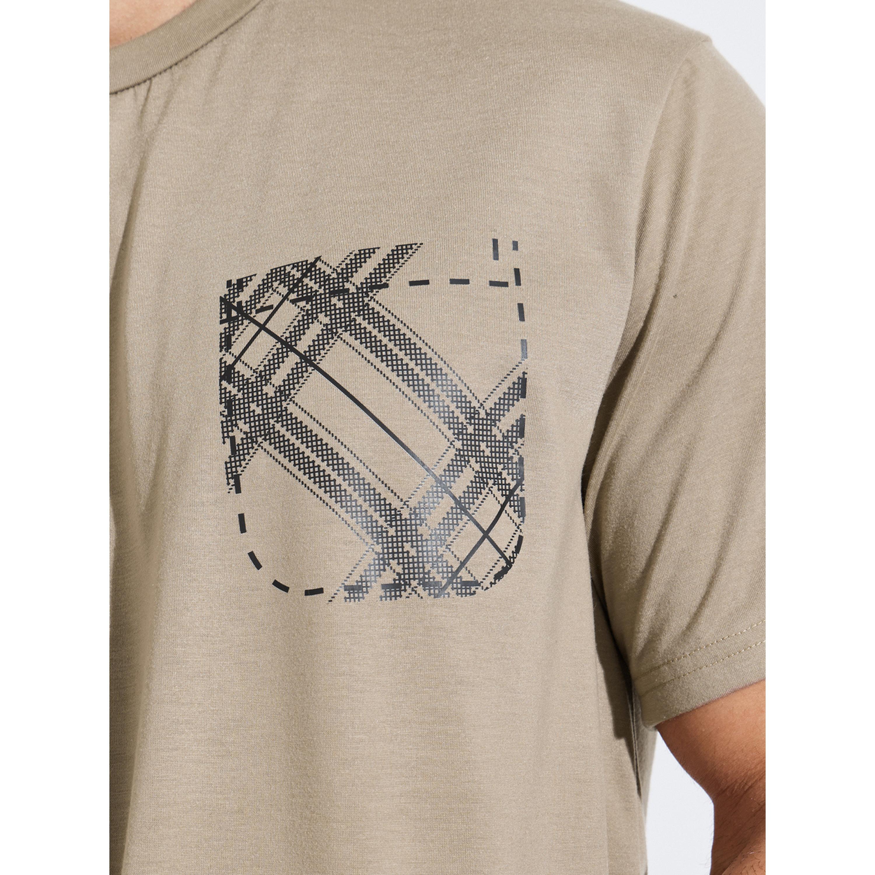Styli Men Brown Contrast Pocket T-Shirt and Checked Pyjama Set-men-clothing-nightwear-sets-image-5