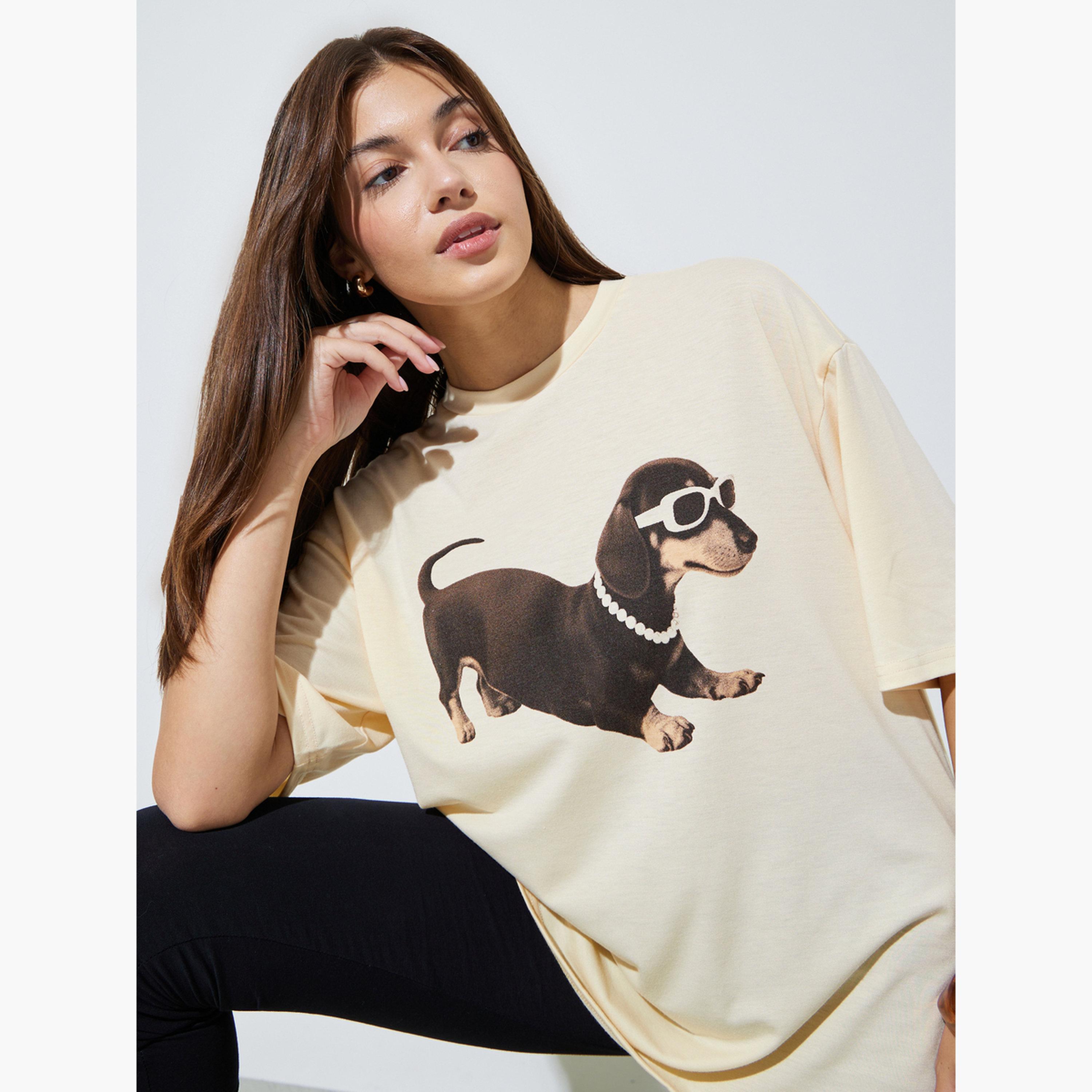 تيشيرت واسع وطبعة جرافيك-women-clothing-tshirts-image-3