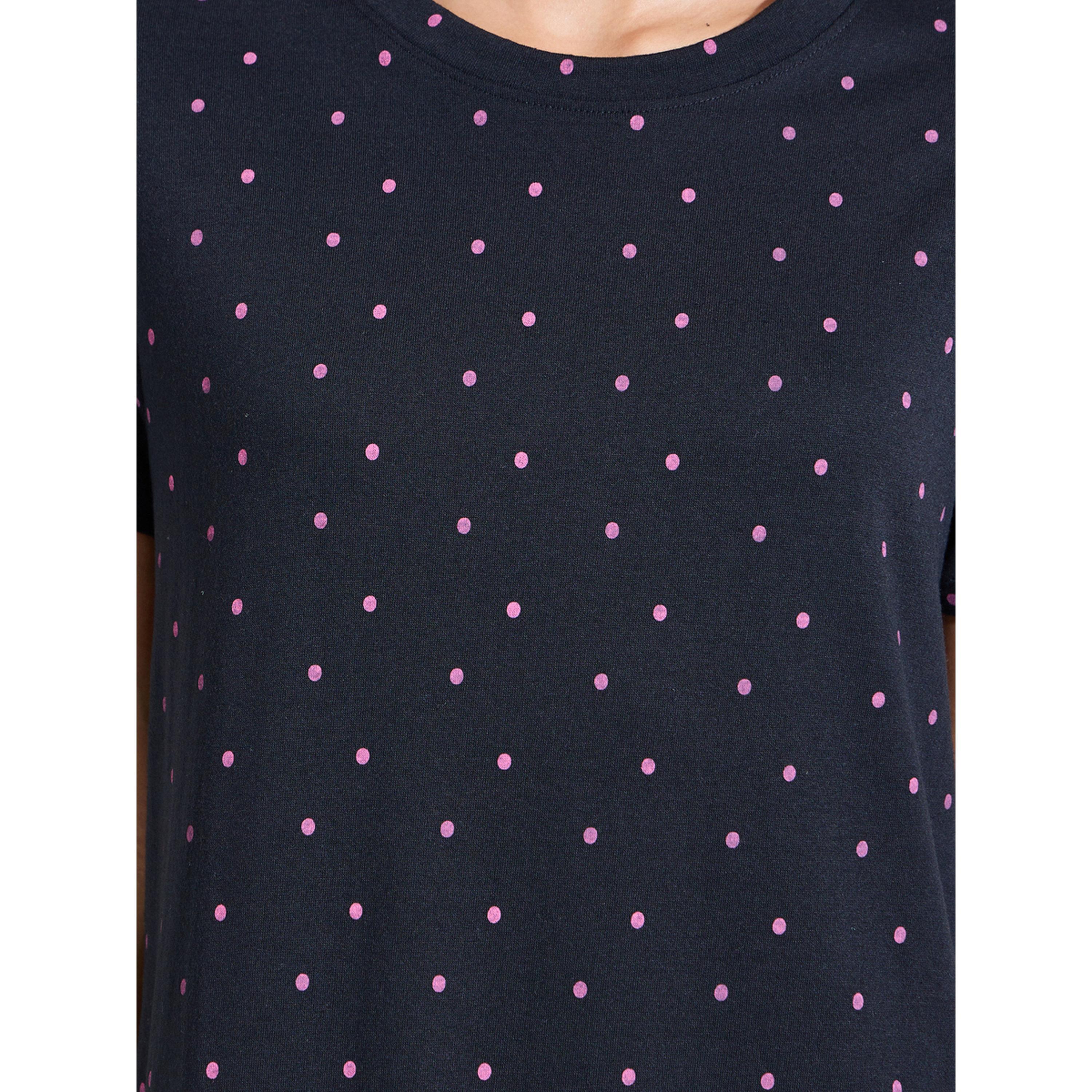 قميص نوم تيشيرت بأكمام قصيرة ومطبوع طقم من قطعتين-women-clothing-nightwear-nighties-image-6