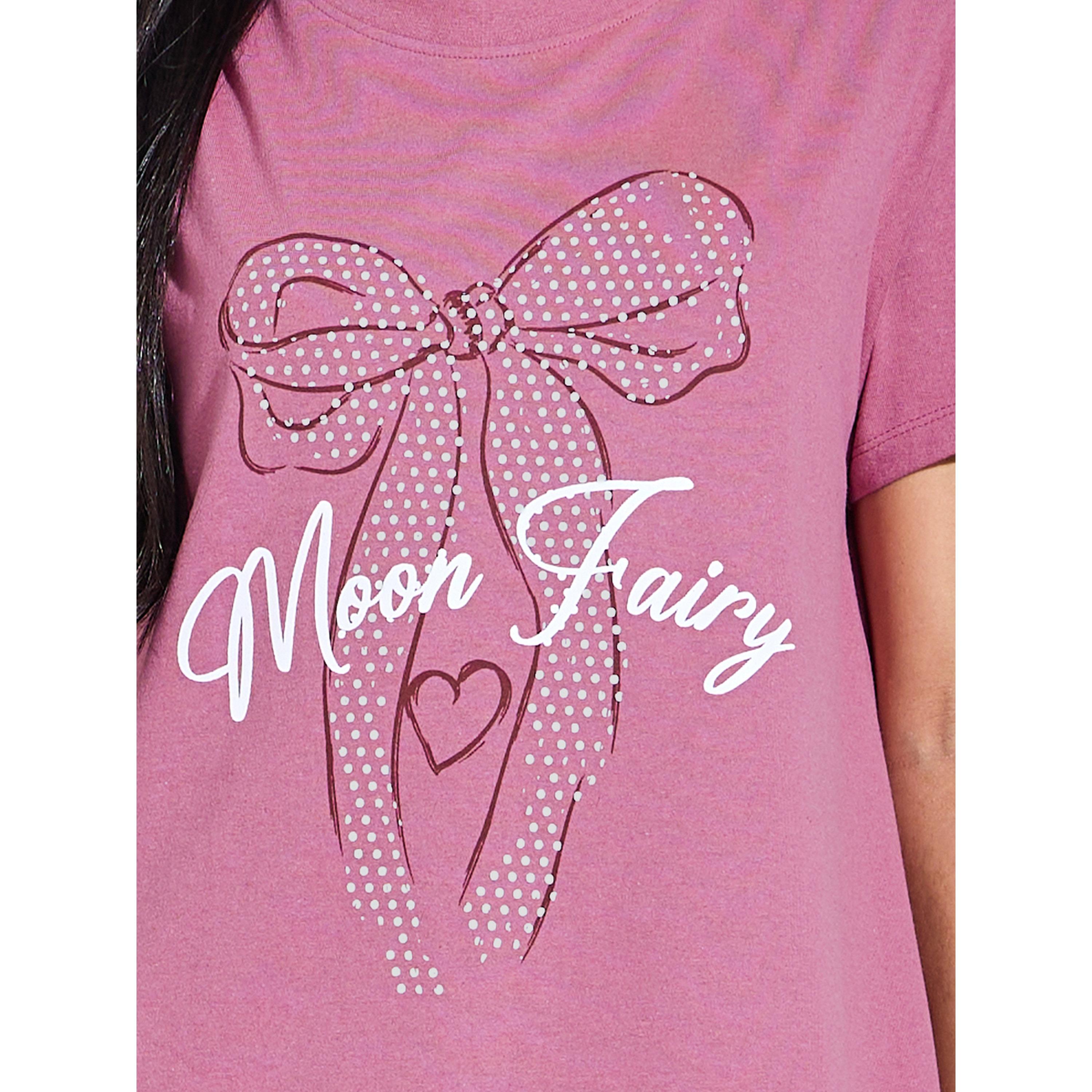 قميص نوم تيشيرت بأكمام قصيرة ومطبوع طقم من قطعتين-women-clothing-nightwear-nighties-image-7