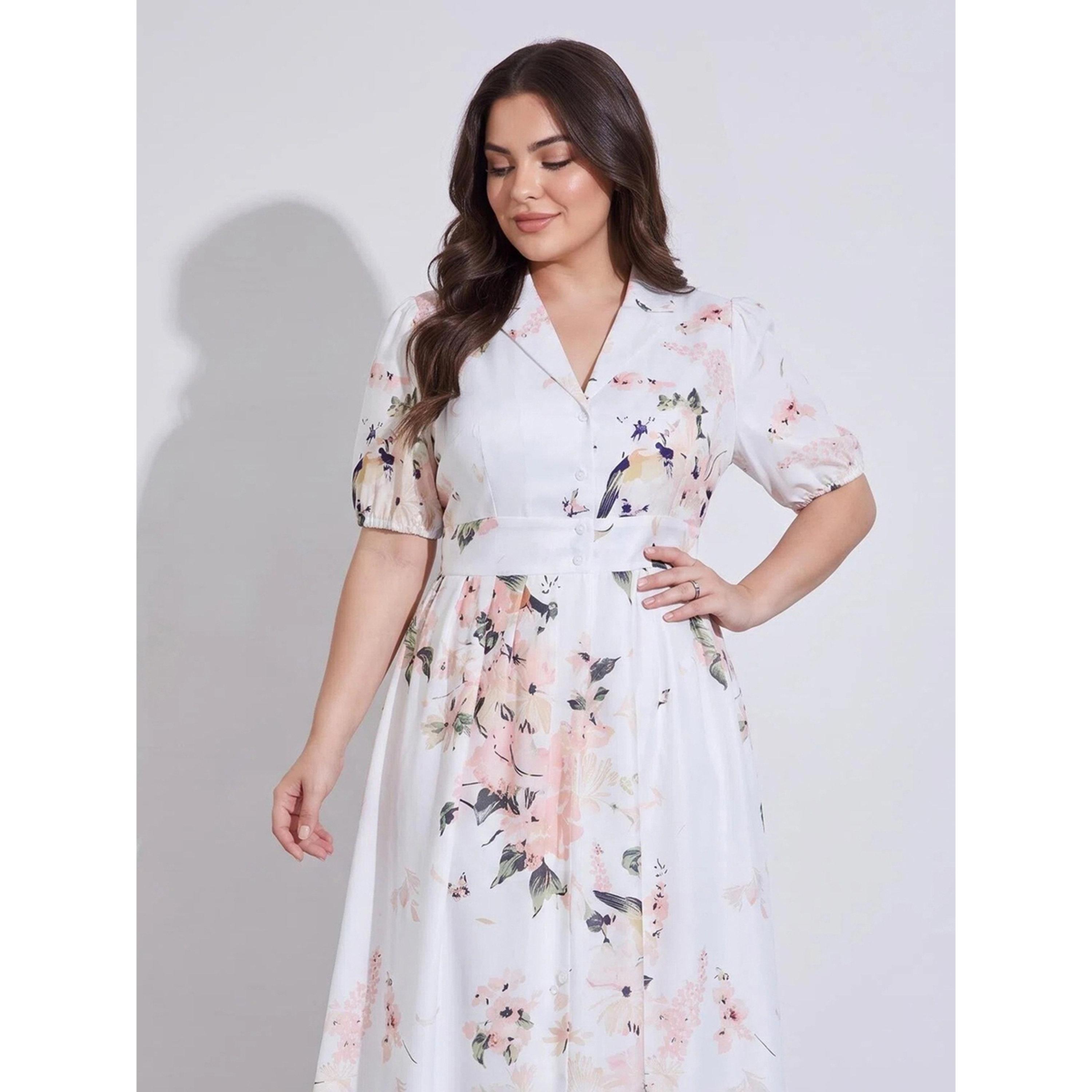 Styli Floral Short Sleeves Shirt Maxi Dress-women-clothing-dresses-image-2