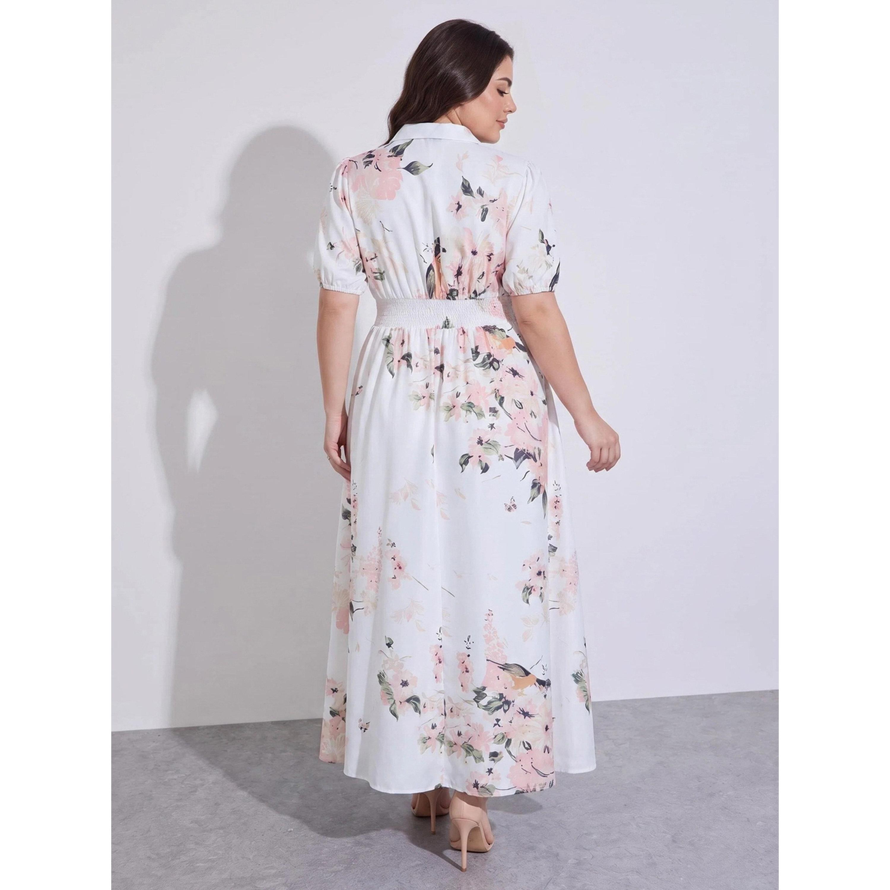 Styli Floral Short Sleeves Shirt Maxi Dress-women-clothing-dresses-image-3