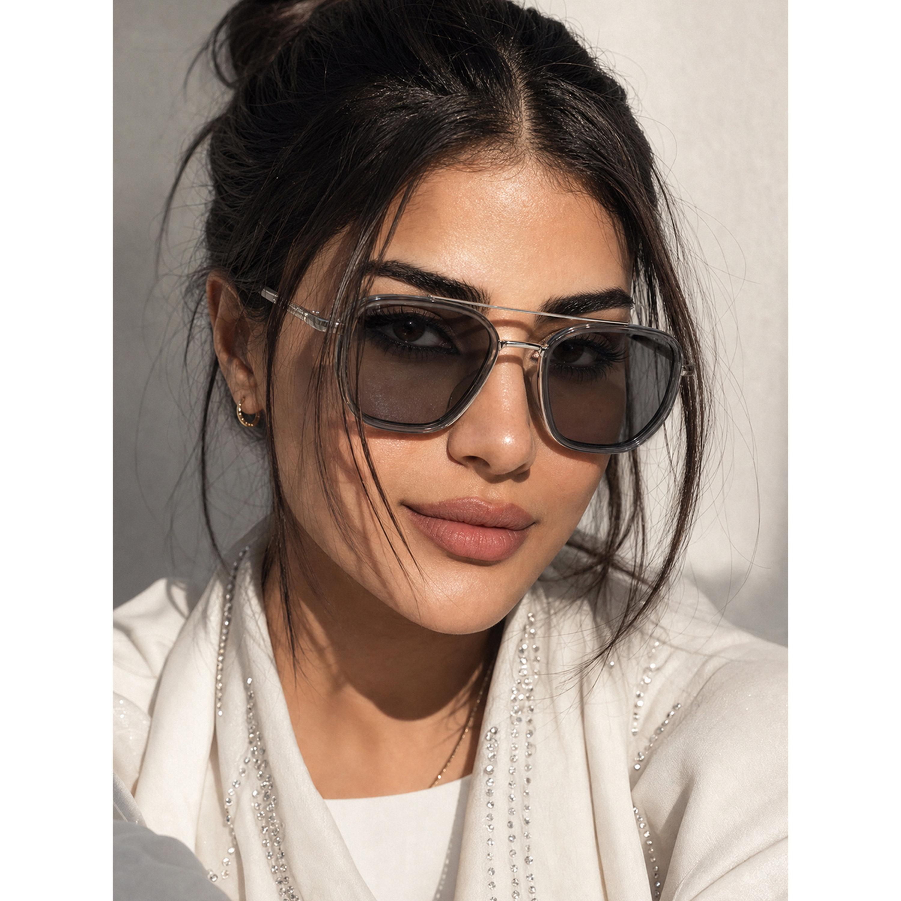 Take Two Geometric Silver Sunglasses-women-sunglasses-image-5