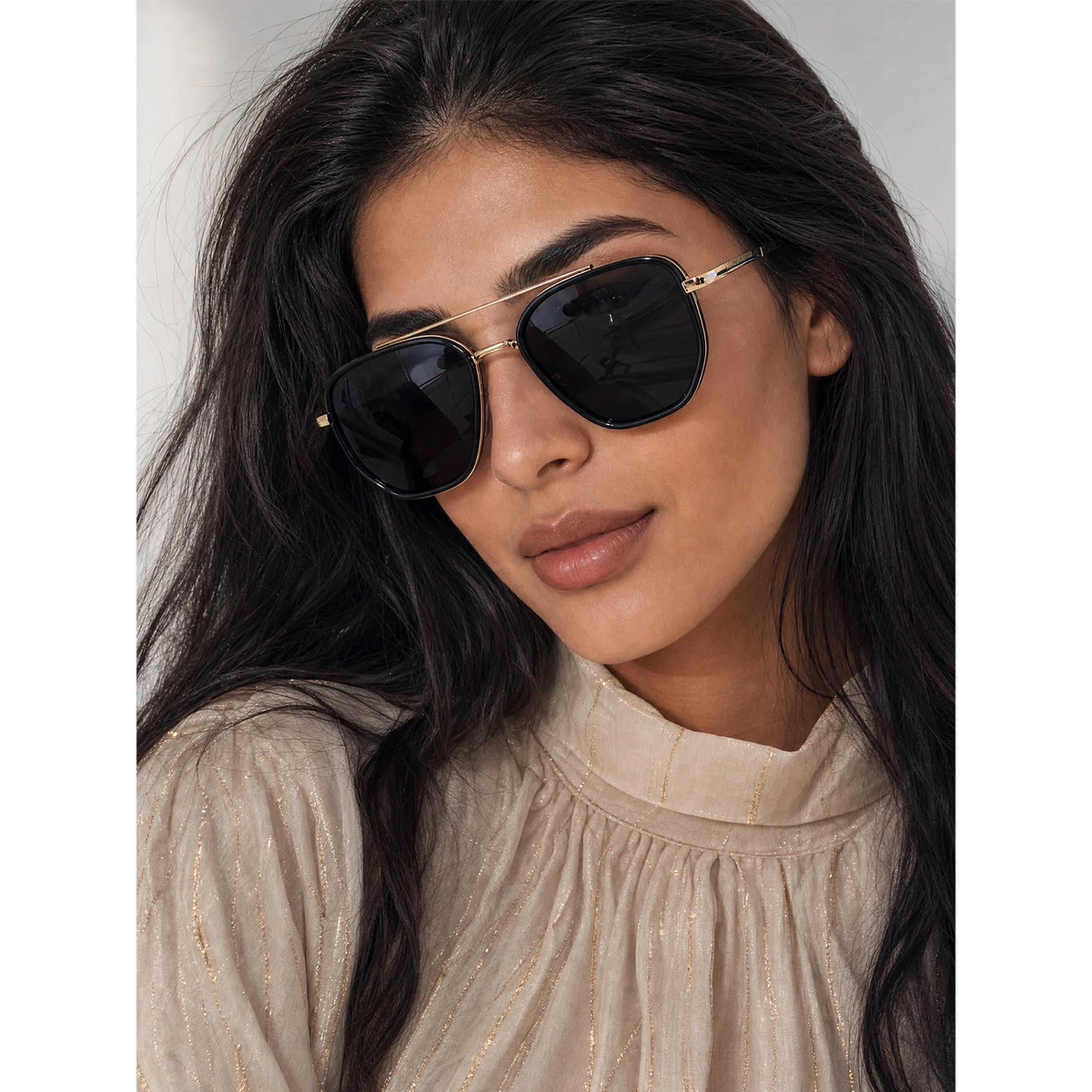Take Two Gold Double Bridge Polarized Sunglasses-women-sunglasses-image-4