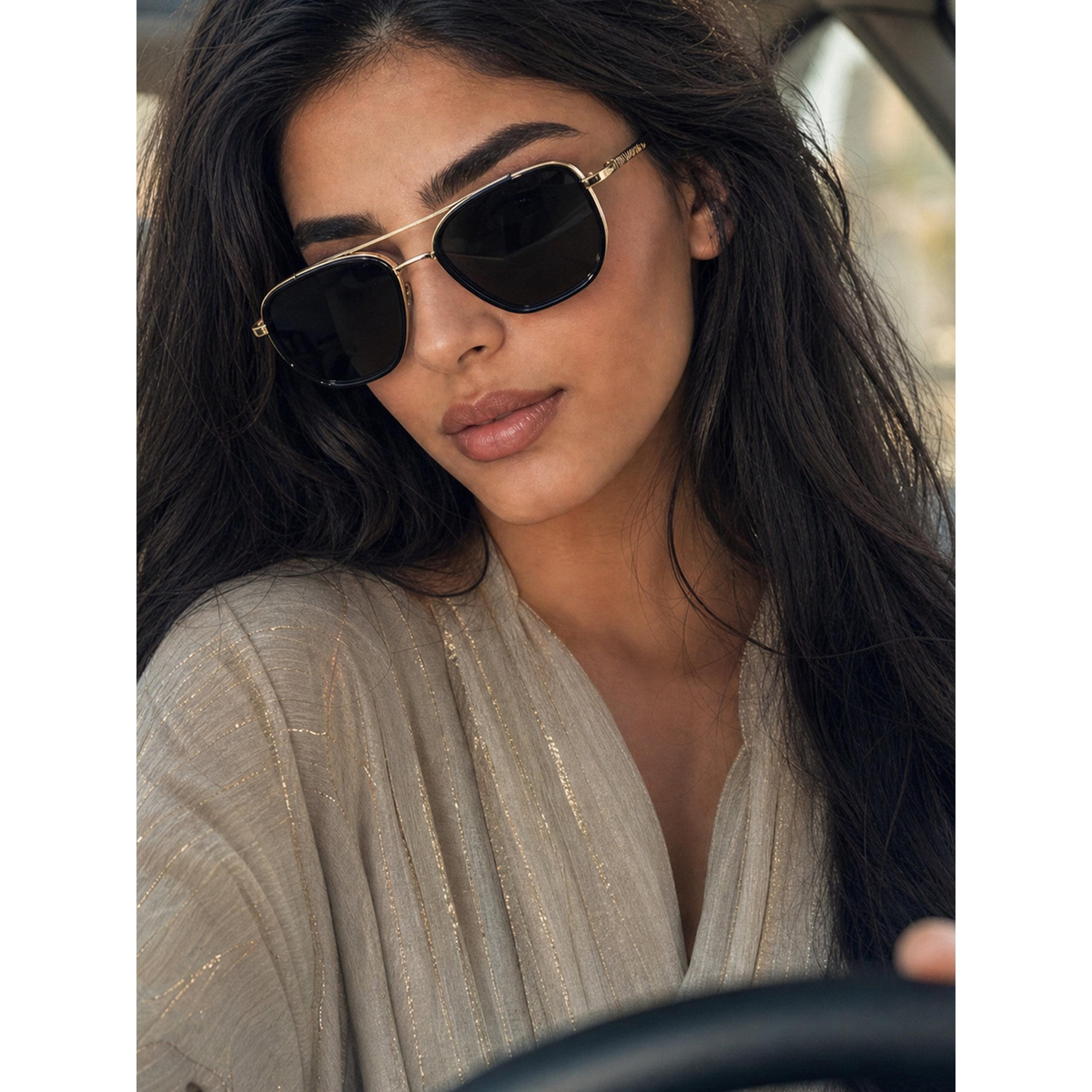 Take Two Gold Double Bridge Polarized Sunglasses-women-sunglasses-image-6