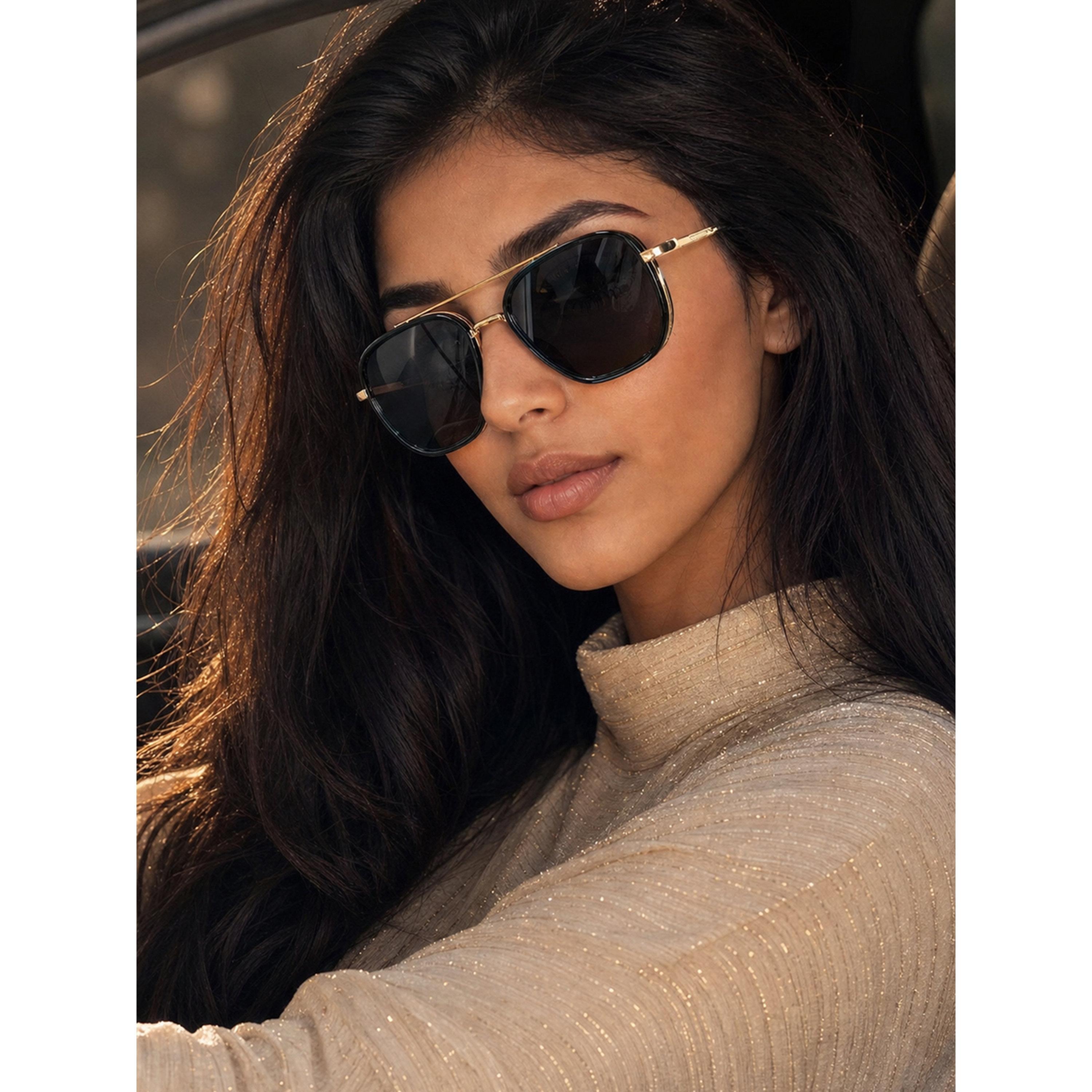Take Two Gold Double Bridge Polarized Sunglasses-women-sunglasses-image-7