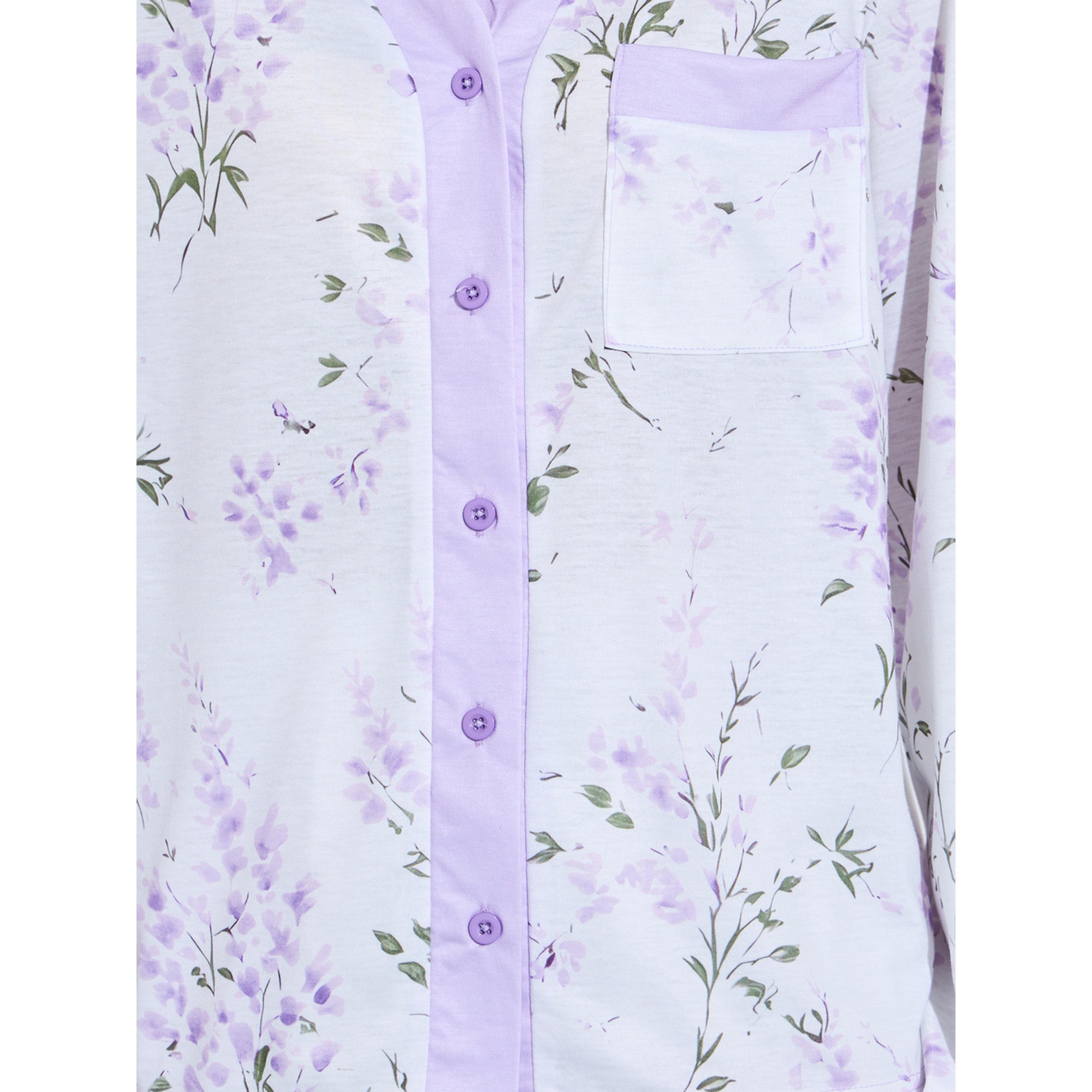 طقم بيجاما من بنطال بأرجل واسعة وبلوزة بطبعة زهور كاملة-women-clothing-nightwear-pyjamas-longsets-image-5