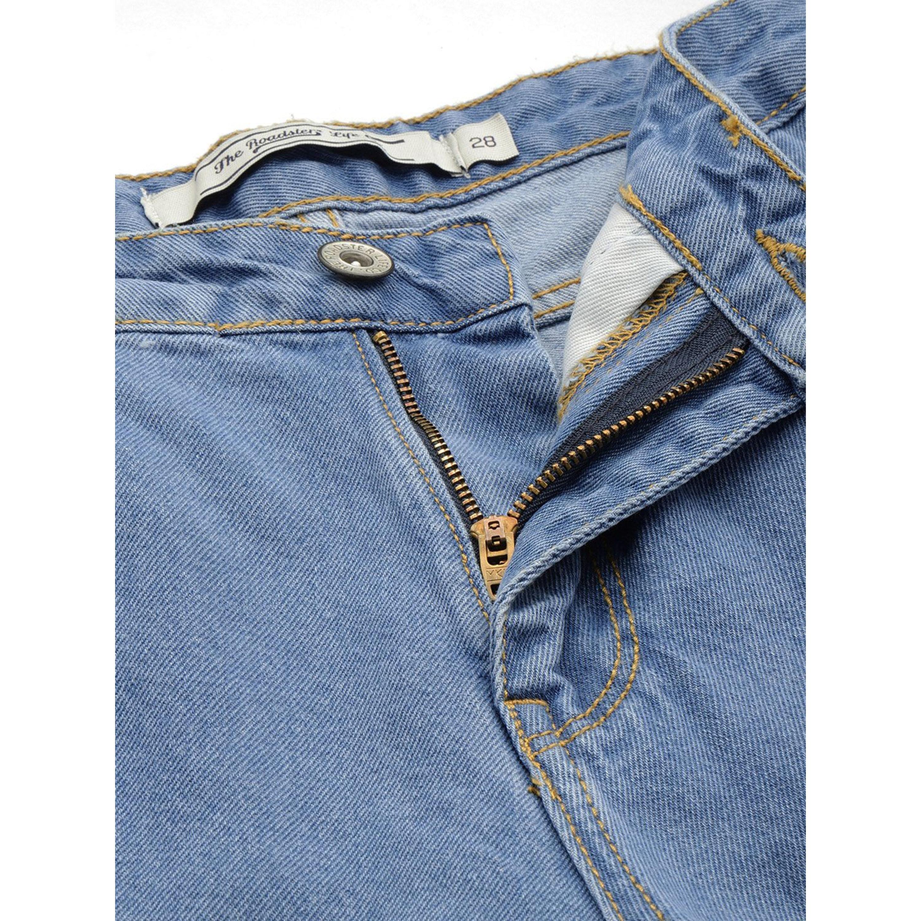 Roadster X Styli Blue Cotton Slim Flared High Rise Jeans-women-clothing-jeans-image-5