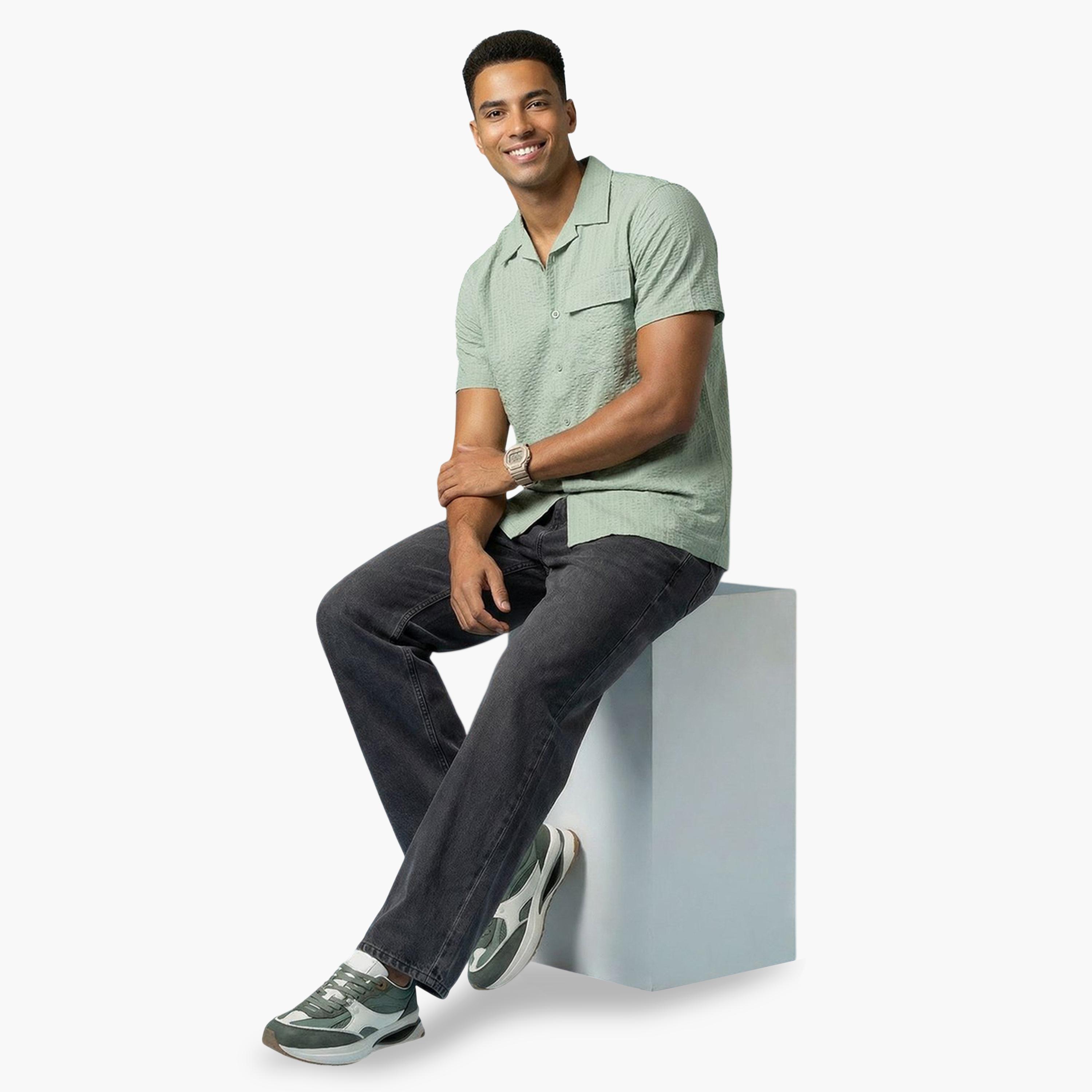 قميص كاجوال سيرساكر للرجال-men-clothing-shirts-image-2