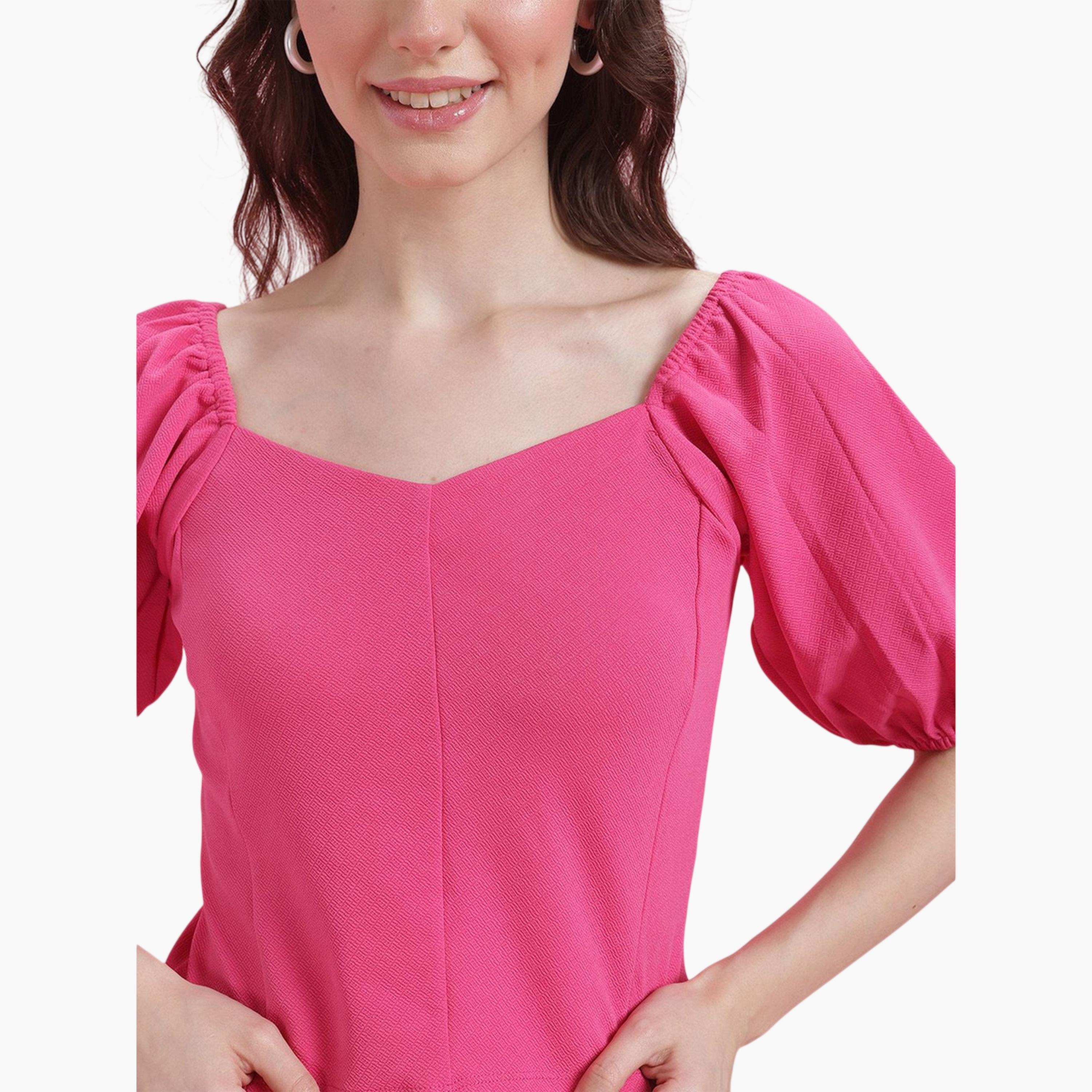 DressBerry X Styli Pink Short Sleeve Crop Top-women-clothing-shirtsandblouses-blouses-image-6