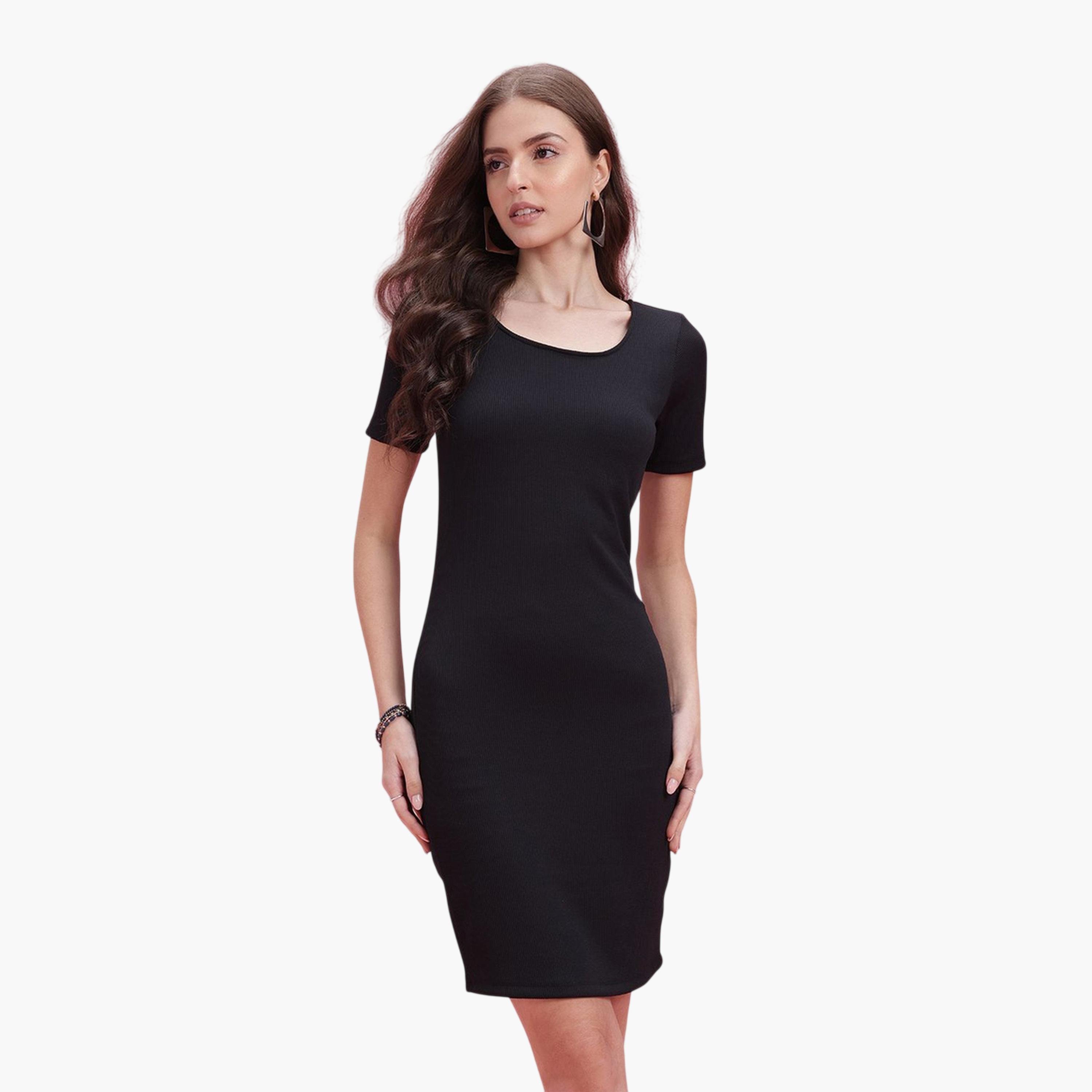 DressBerry X Styli Black Bodycon Party Dress-women-clothing-dresses-image-1