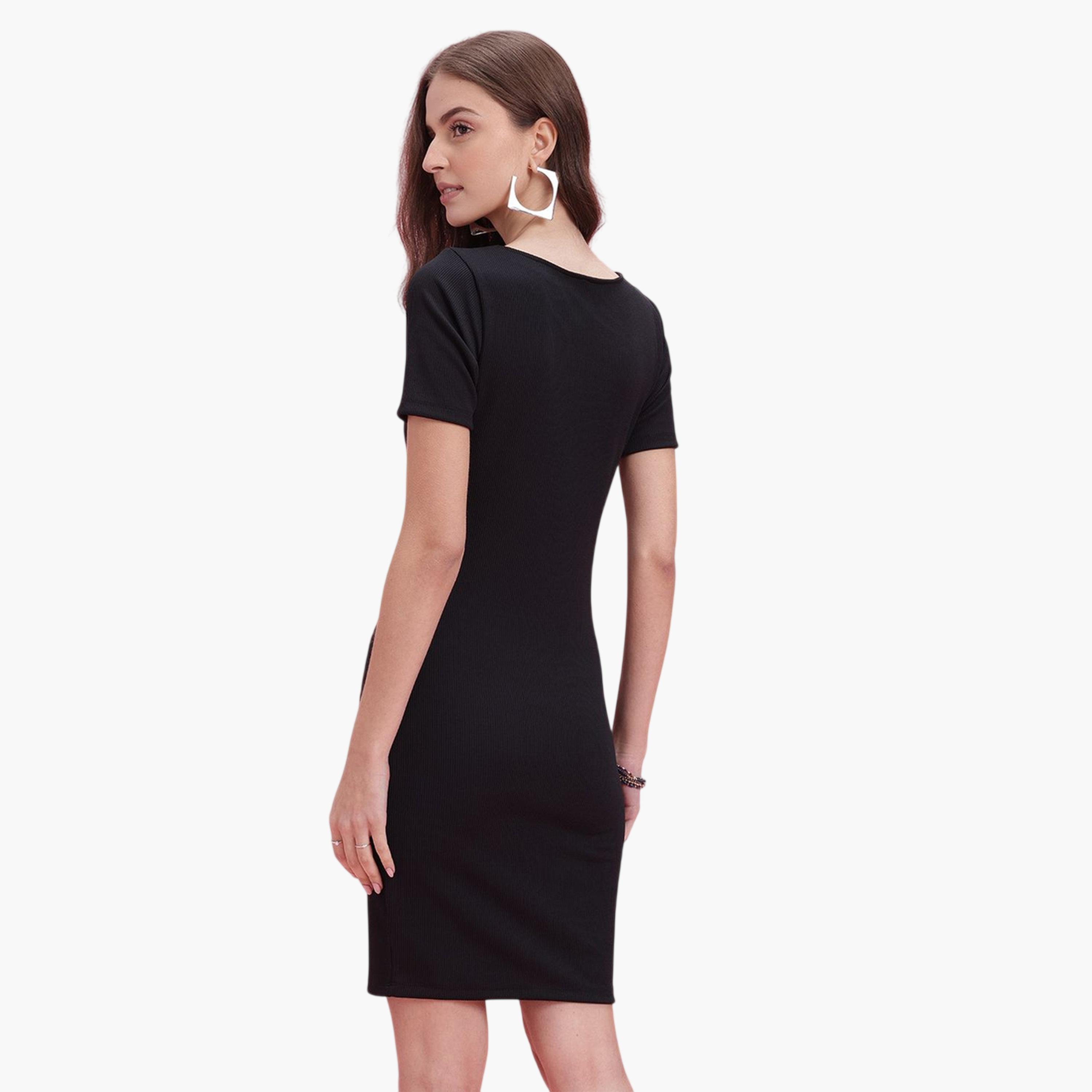 DressBerry X Styli Black Bodycon Party Dress-women-clothing-dresses-image-5