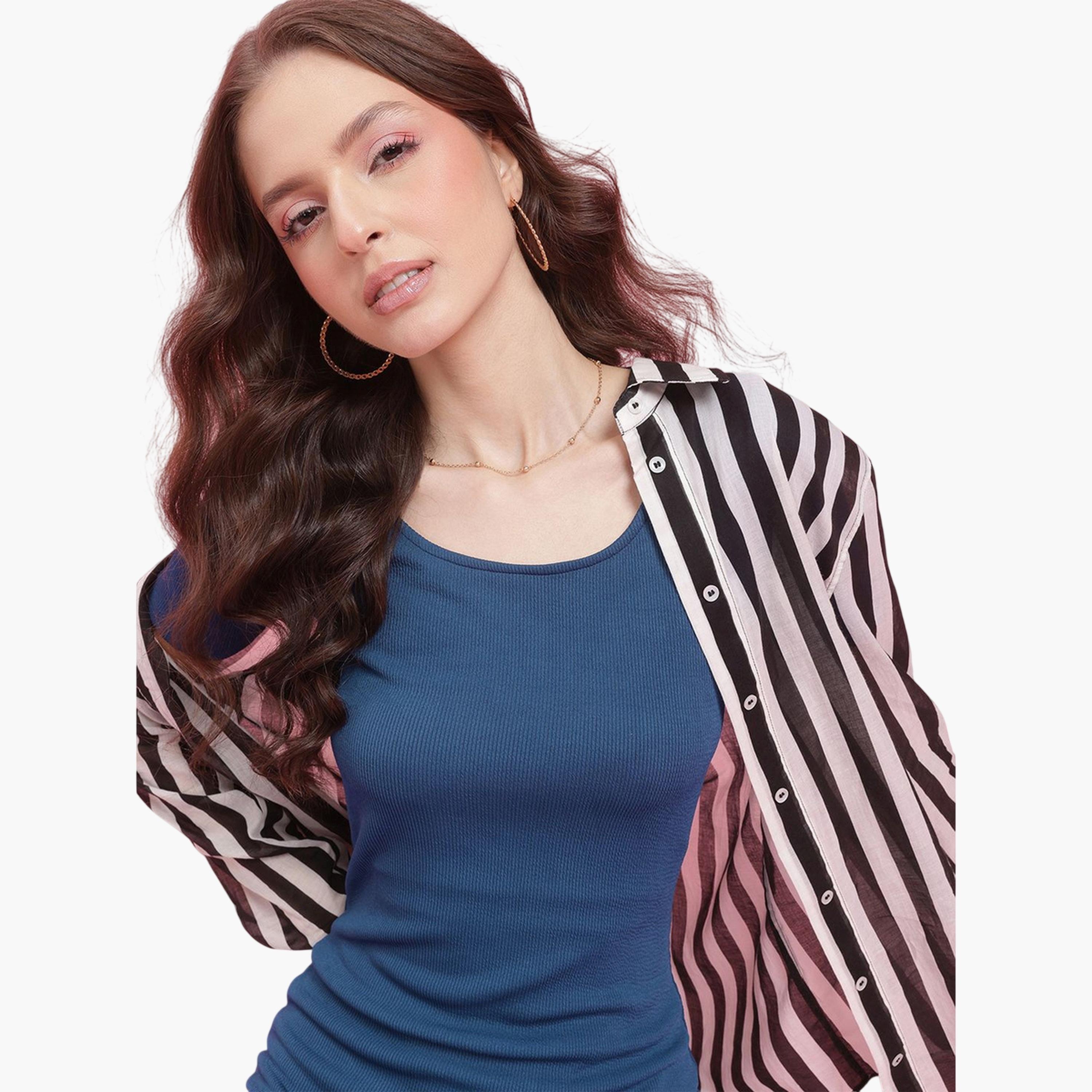 DressBerry X Styli Teal Plain Bodycon Mini Dress with Short Sleeves - Party Wear-women-clothing-dresses-image-5