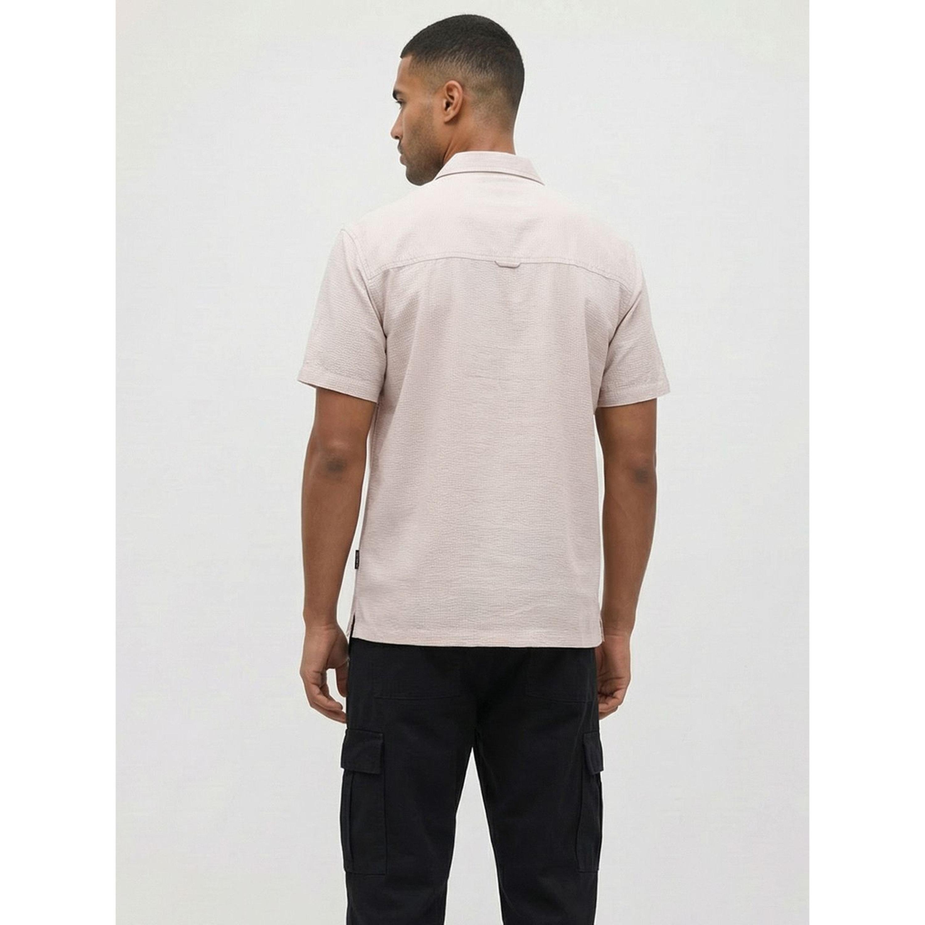 قميص كاجوال قطن غير شفاف بتصميم بارز الملمس للرجال-men-clothing-shirts-image-4