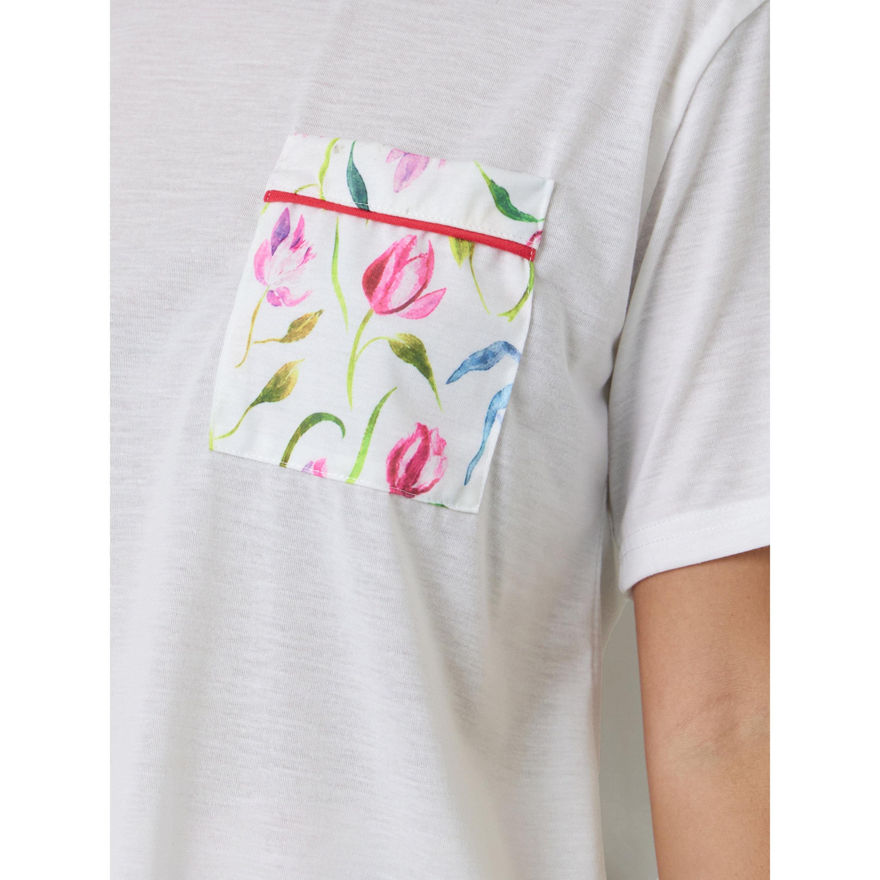Styli White Tulip Pocket Print T-Shirt and Wide Leg Pyjama Set-women-clothing-nightwear-pyjamas-longsets-image-5