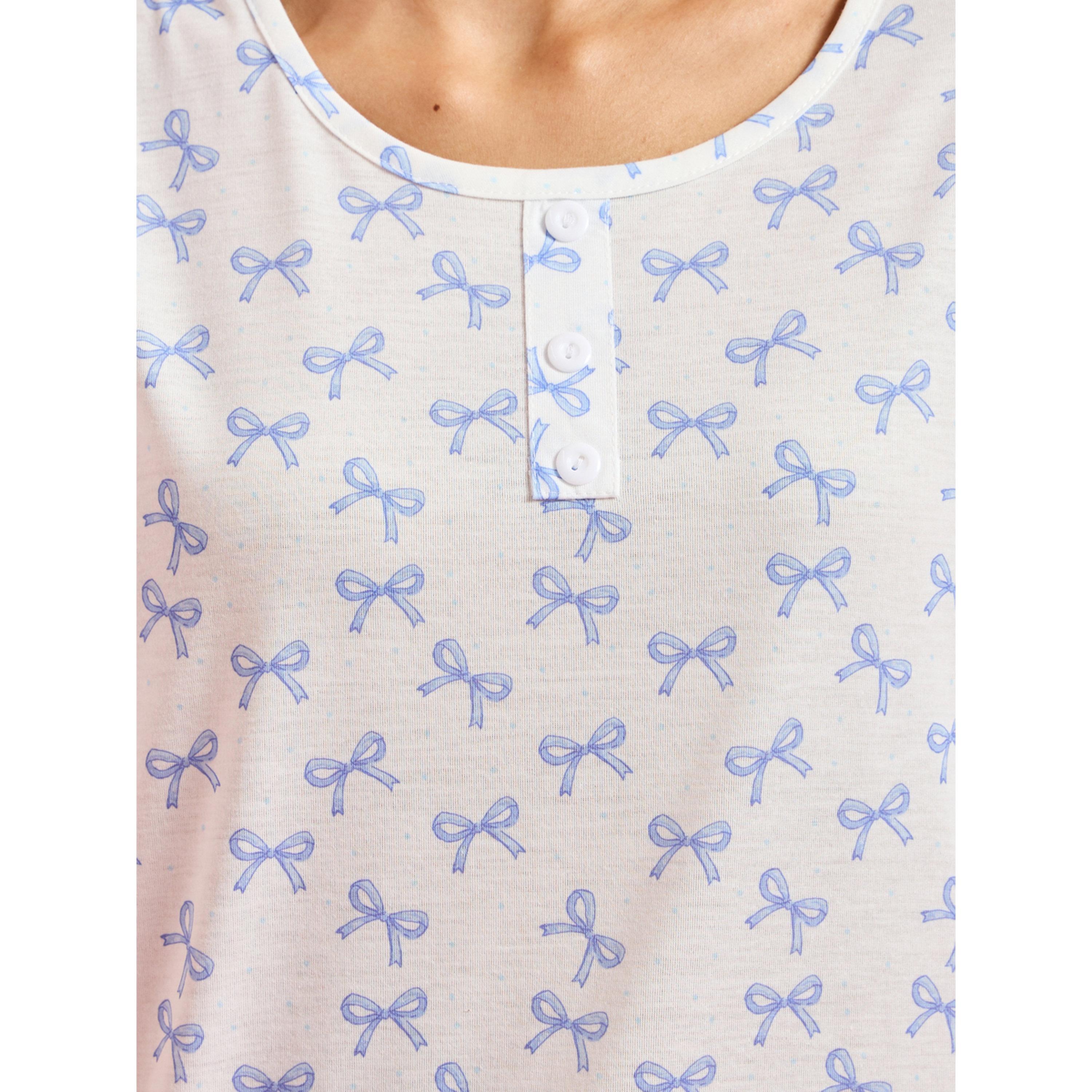 طقم بيجاما من بنطال وتيشيرت وطبعة عقدة بالكامل متعدد الألوان-women-clothing-nightwear-pyjamas-longsets-image-5