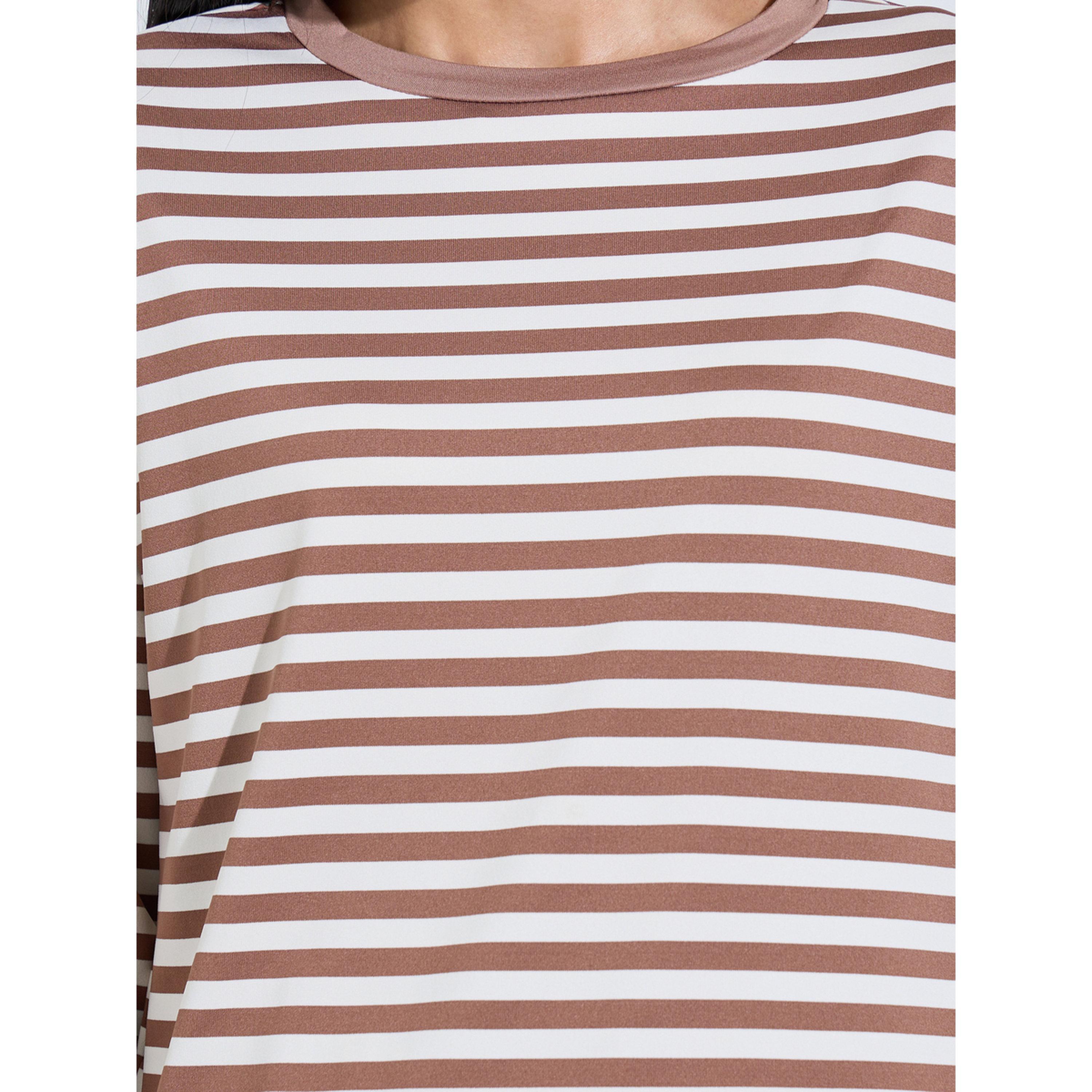 Styli Brown Striped Long Sleeves T-Shirt and Wide Leg Pants Pyjama Set-women-clothing-nightwear-pyjamas-longsets-image-5