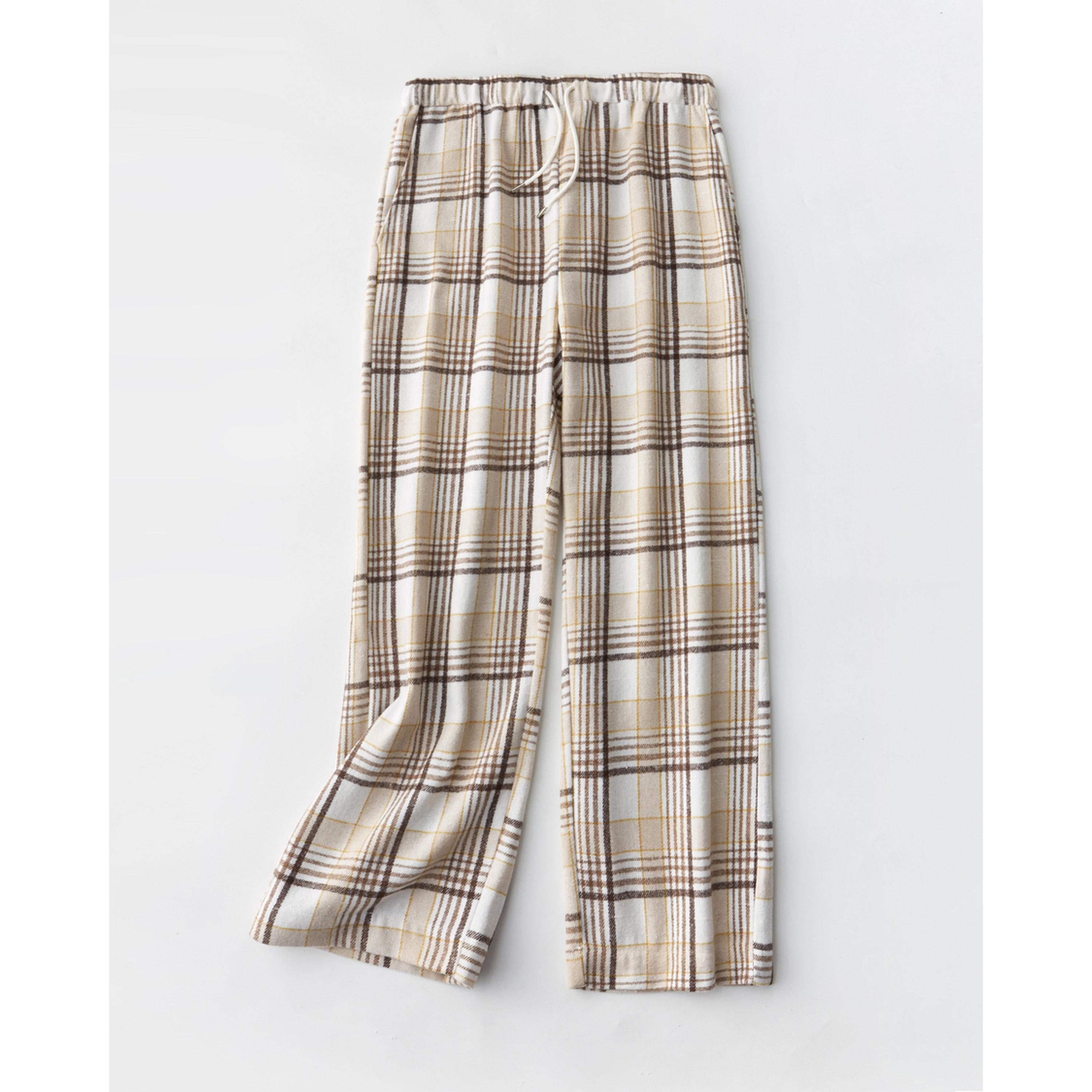بنطال برباط شد ونقش مربعات متعدد الألوان للرجال-men-clothing-joggers-image-5
