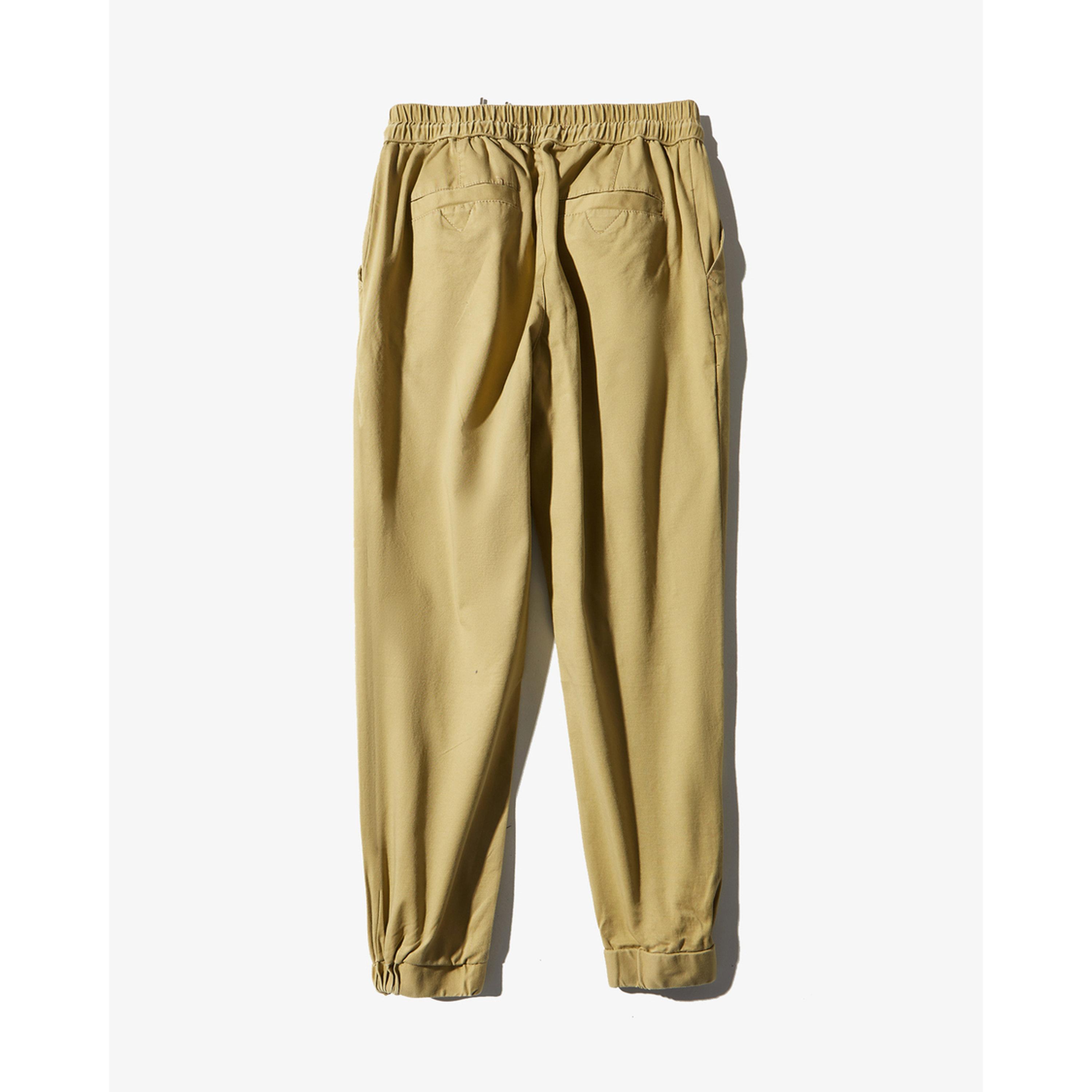 بنطال جوغر بخصر مطاطي للرجال باللون البيج-men-clothing-joggers-image-4