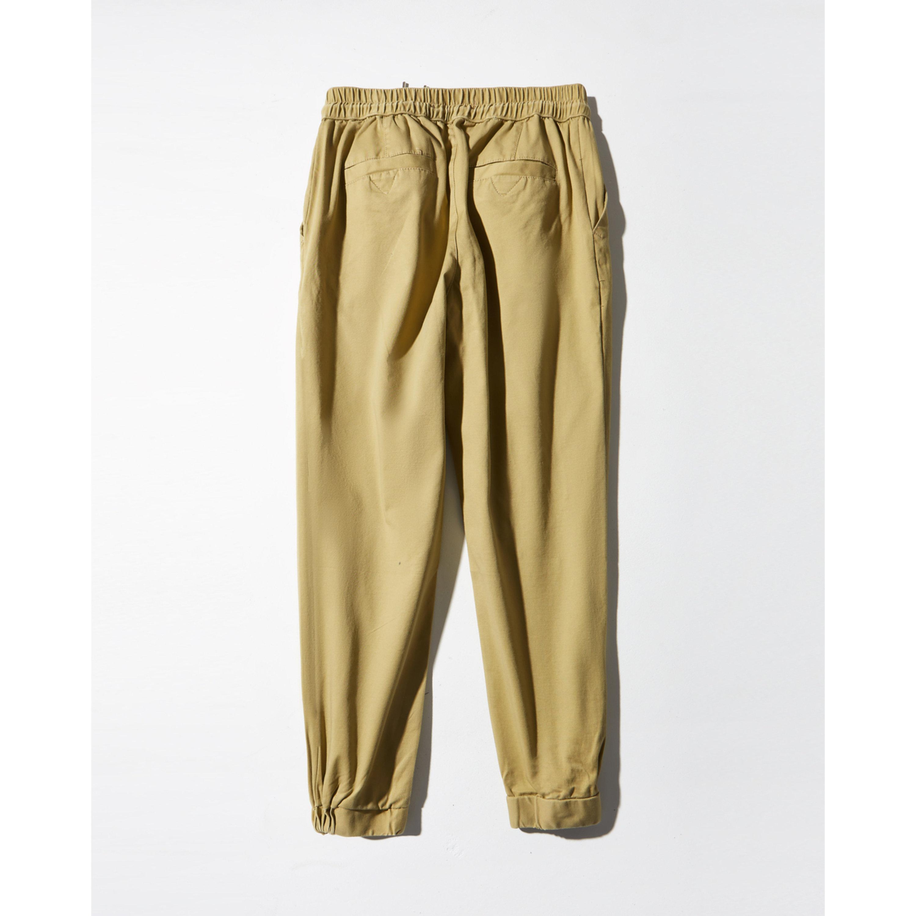 بنطال جوغر بخصر مطاطي للرجال باللون البيج-men-clothing-joggers-image-5