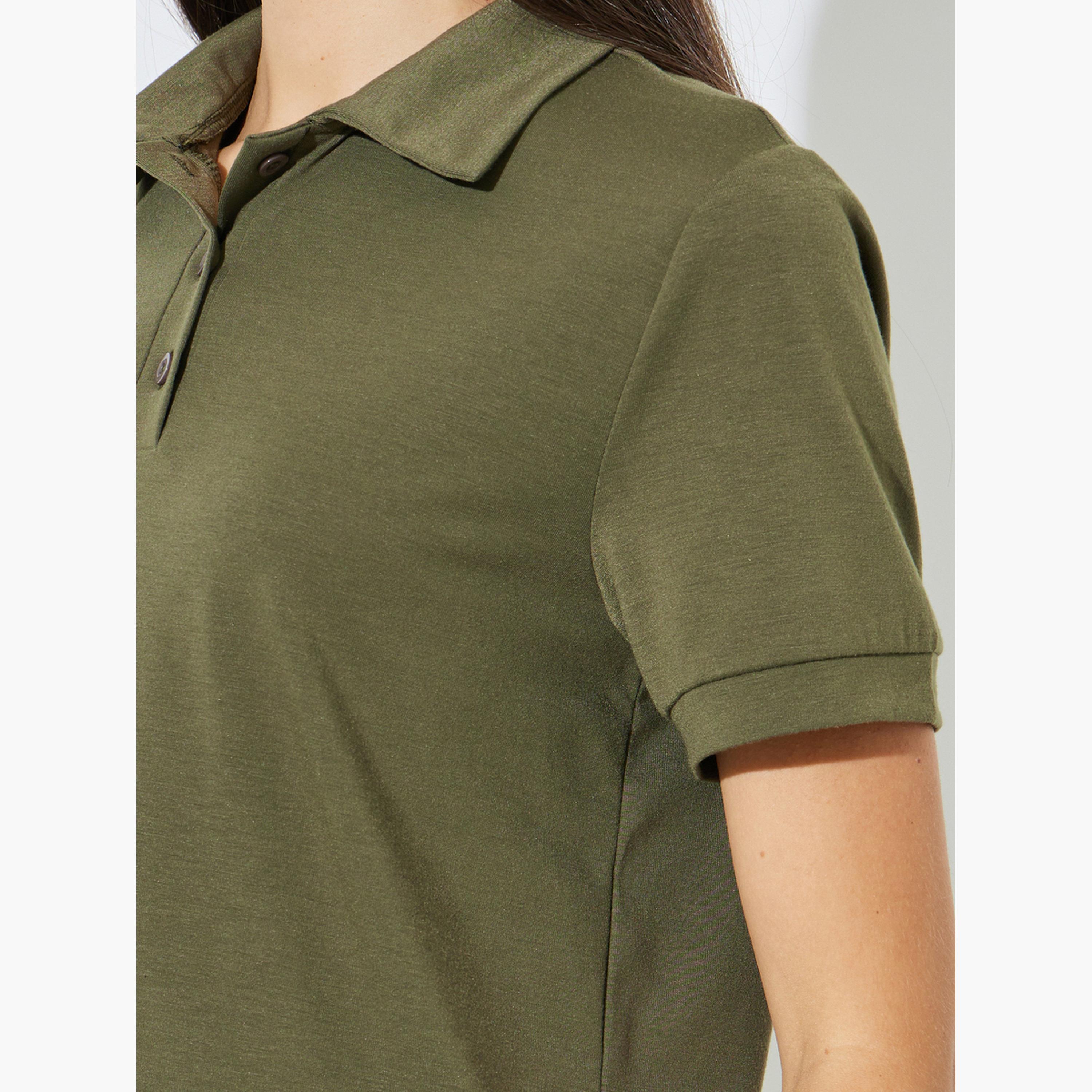 تيشيرت بولو بقصة عادية-women-clothing-tshirts-image-6