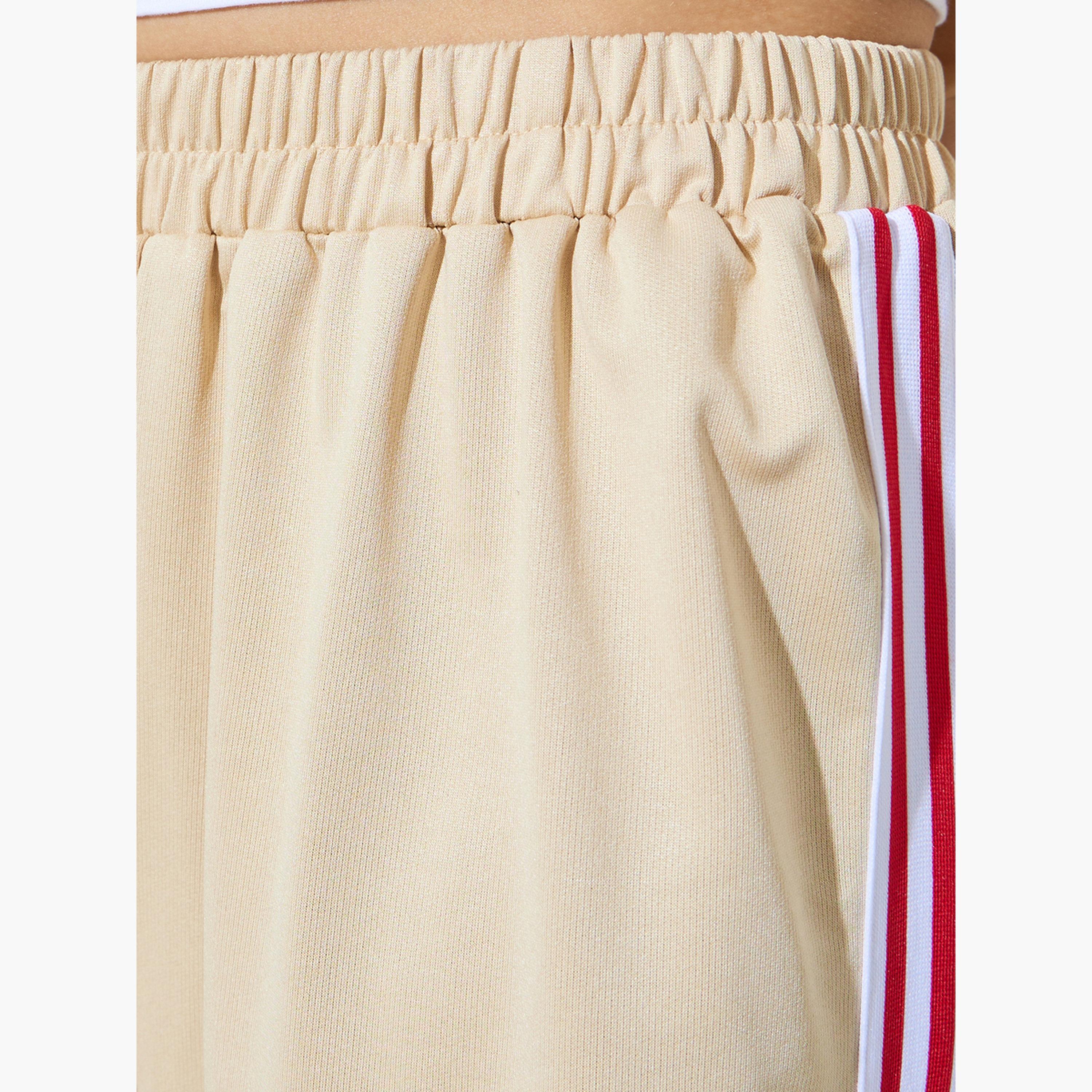 Styli Beige Side Tape Detail Wide Leg Joggers-women-clothing-bottoms-joggers-image-3