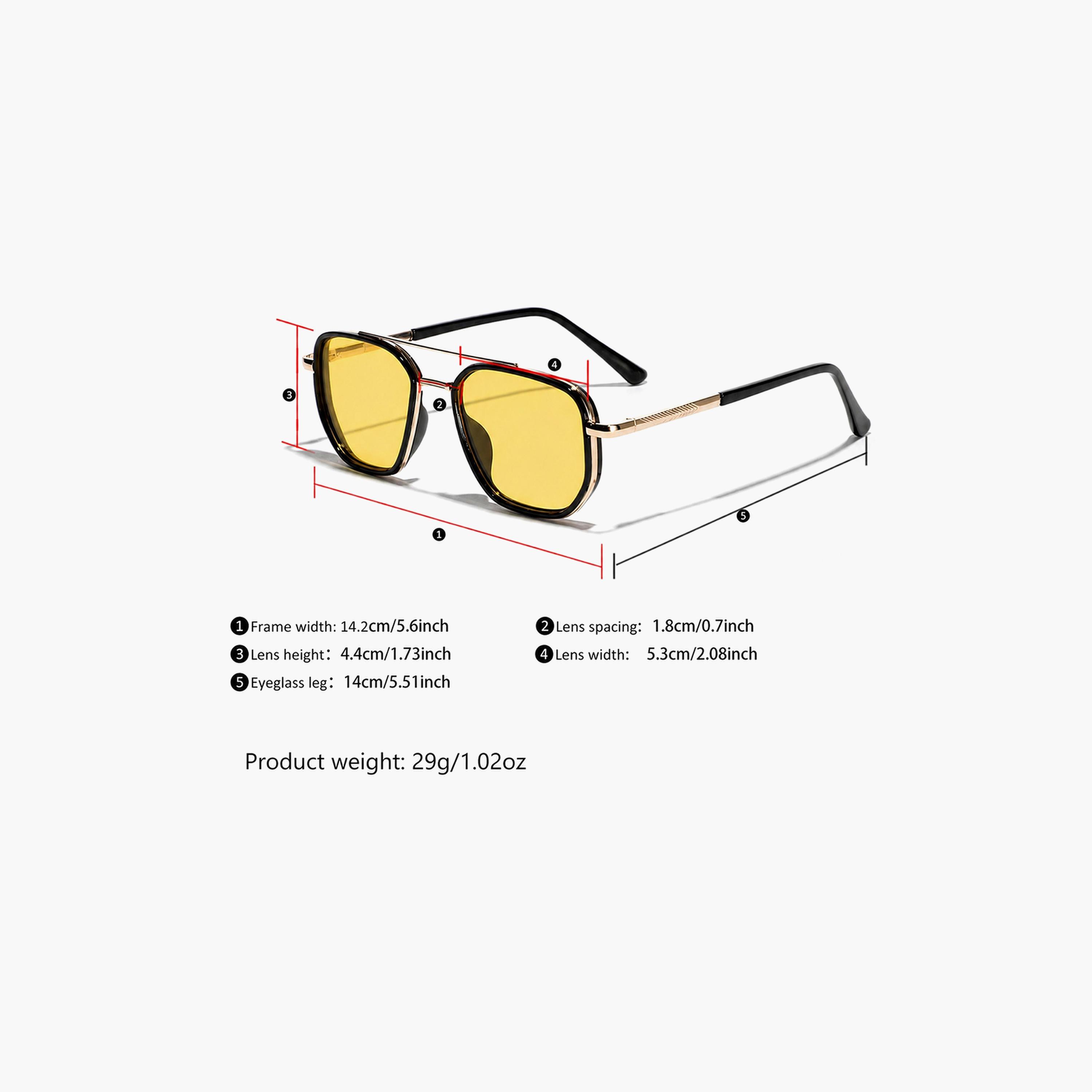 Take Two Golden Double Bridge Fashion Sunglasses-women-sunglasses-image-5