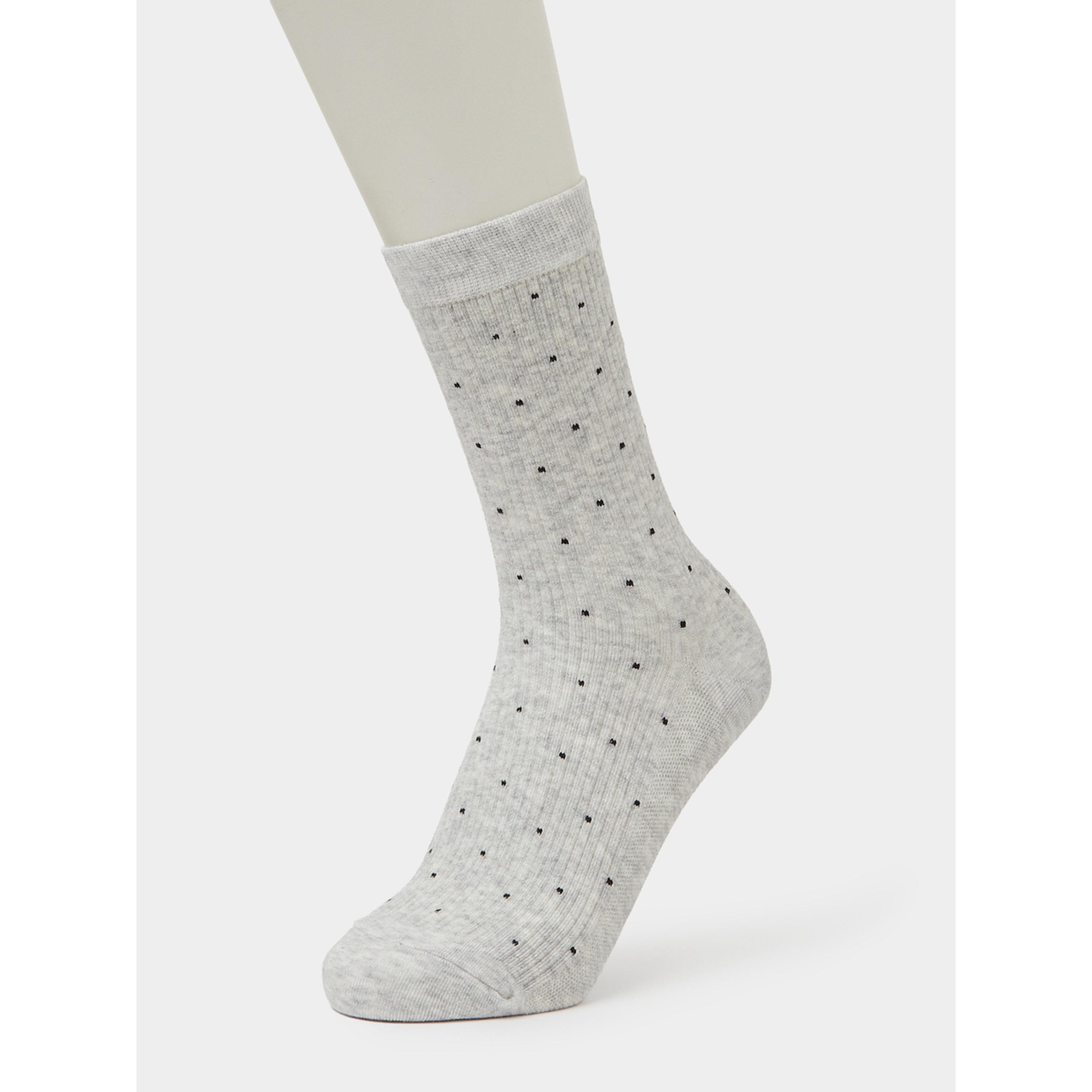Styli Pack of 3 - Multi-Color Polka Dot Ankle Length Socks-women-socksandstockings-image-2