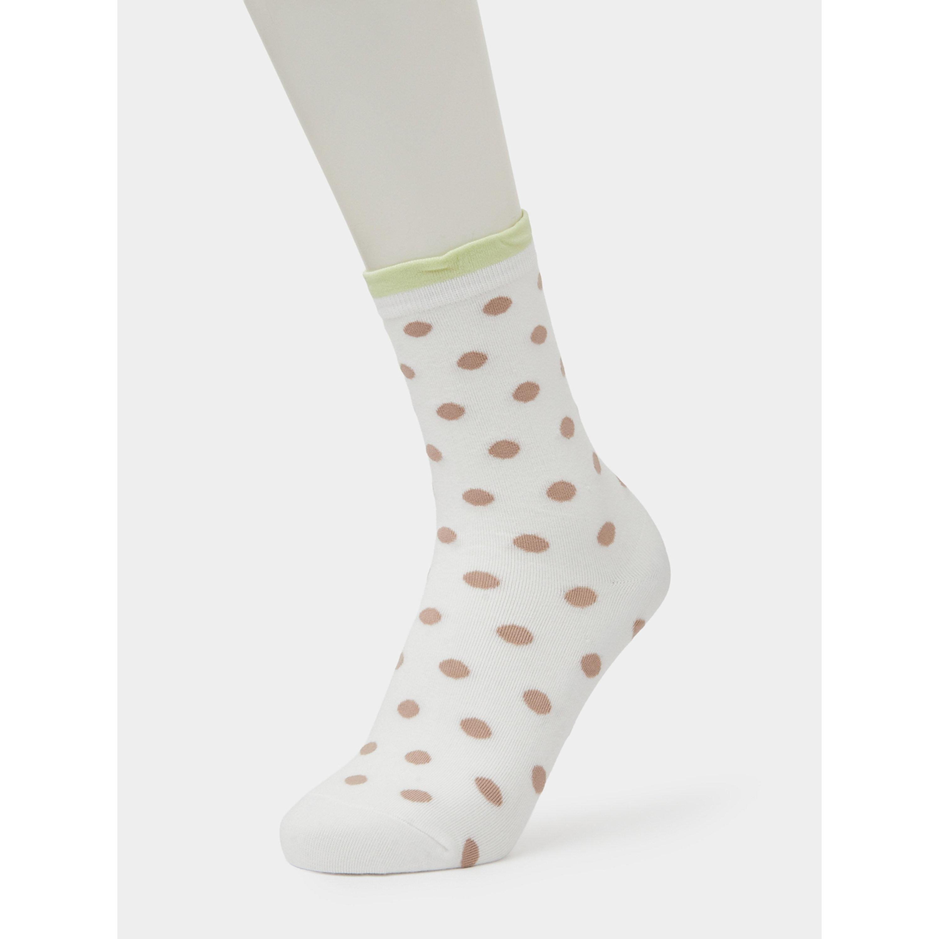 Styli Pack of 3 - Multi-Color Polka Dot Ankle Length Socks-women-socksandstockings-image-2