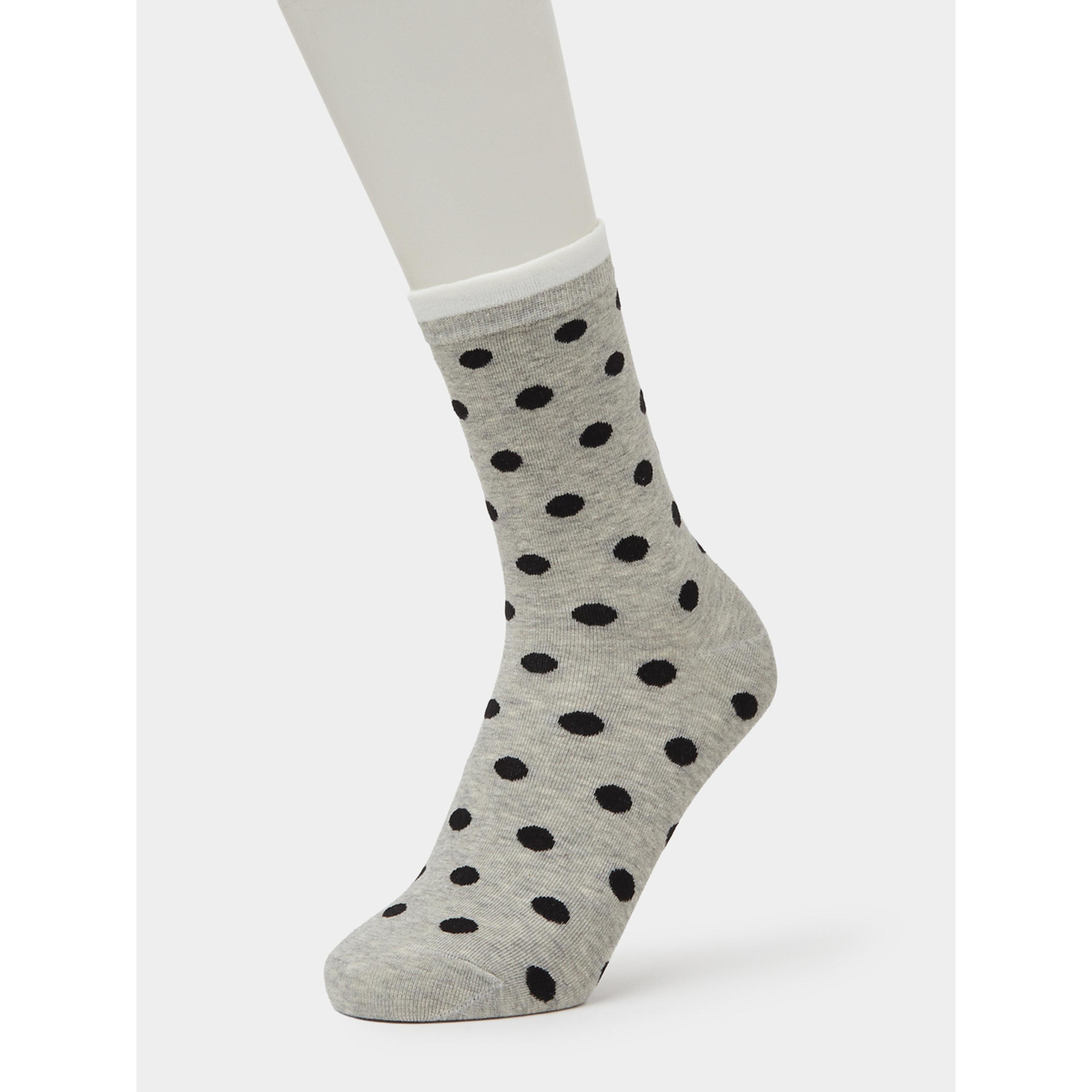 Styli Pack of 3 - Multi-Color Polka Dot Ankle Length Socks-women-socksandstockings-image-4