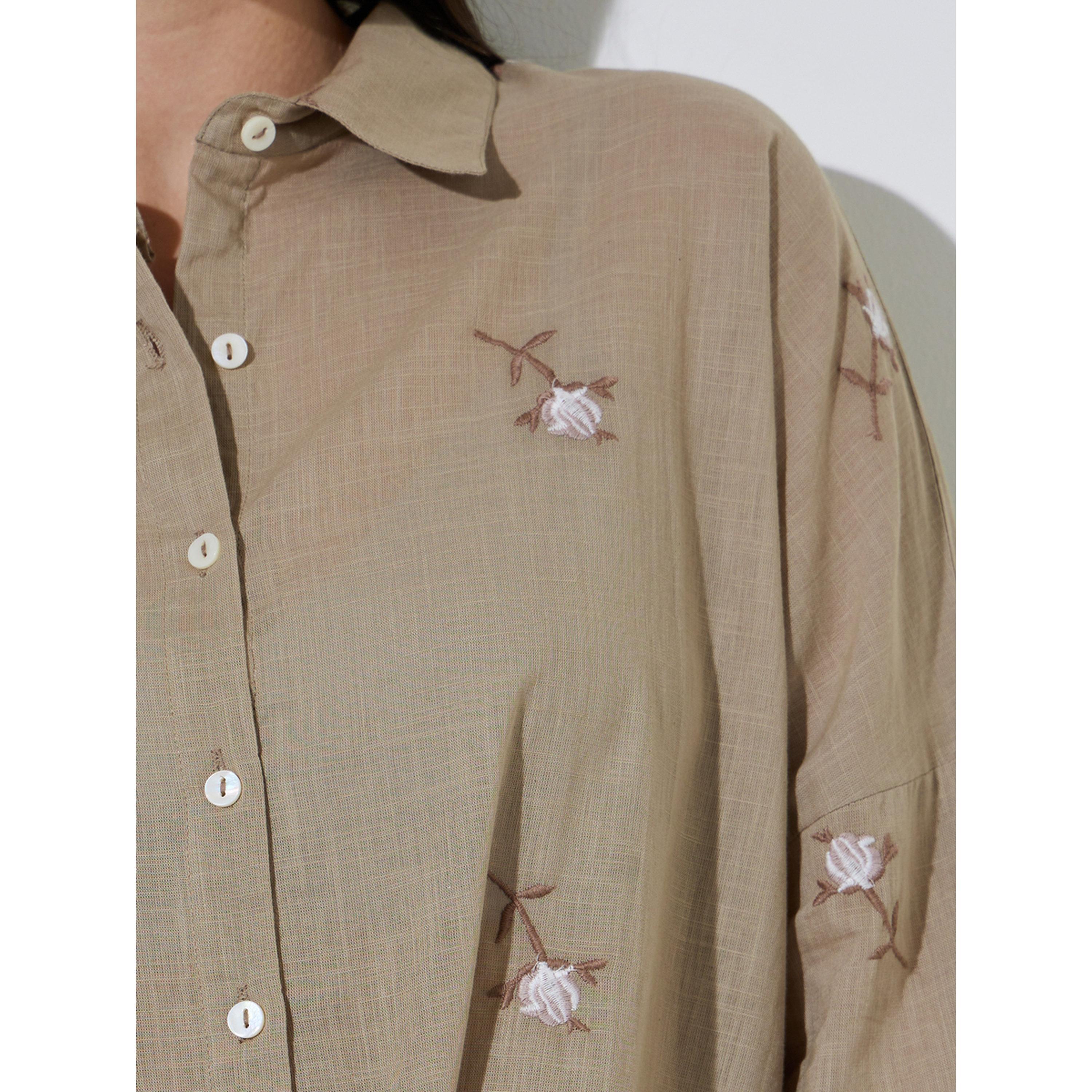 بلوزة بأكمام طويلة وتطريز أزهار باللون البيج-women-clothing-shirtsandblouses-shirts-image-5