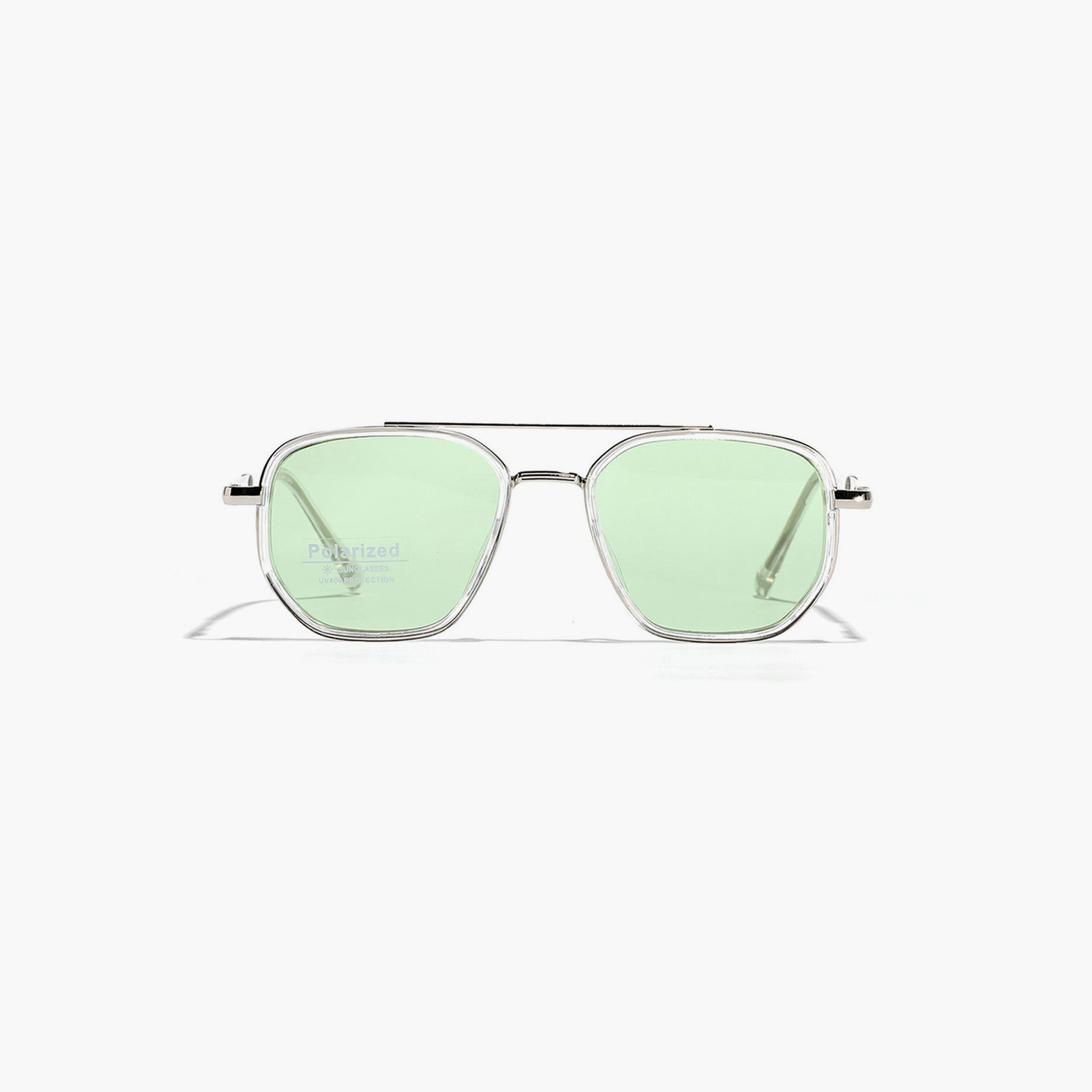 Take Two Silver Double Bridge Aviator Sunglasses-women-sunglasses-image-3