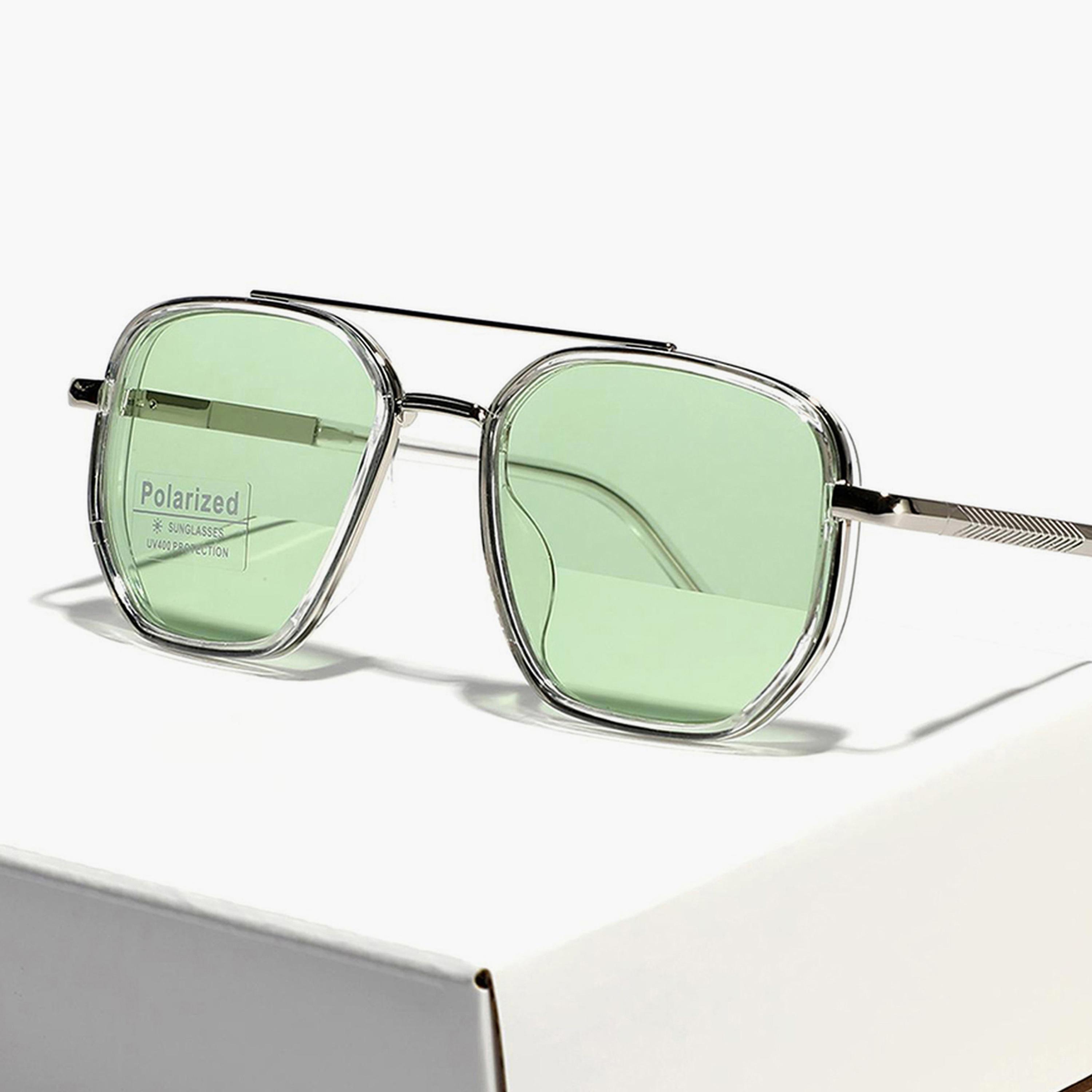 Take Two Silver Double Bridge Aviator Sunglasses-women-sunglasses-image-5