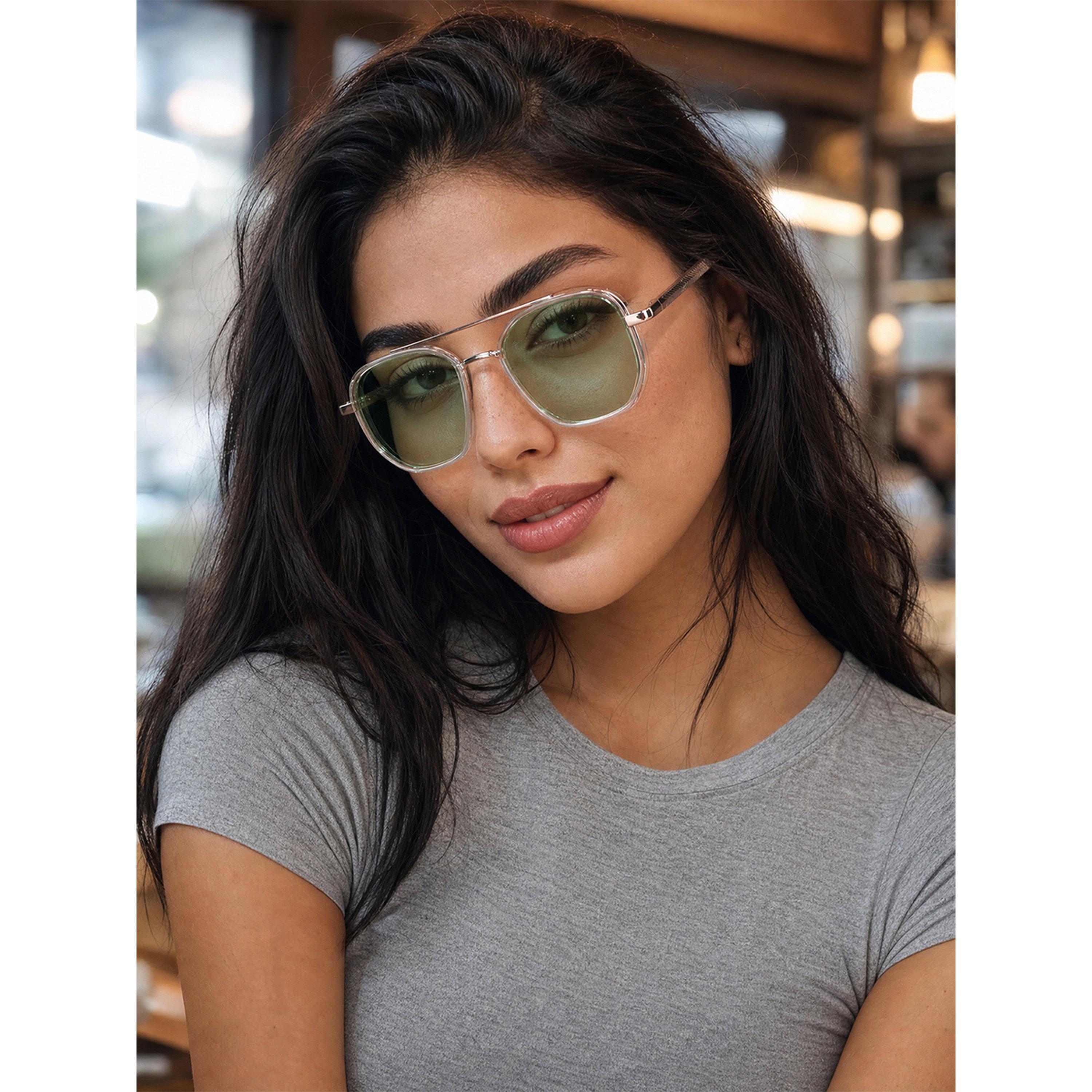 Take Two Silver Double Bridge Aviator Sunglasses-women-sunglasses-image-6
