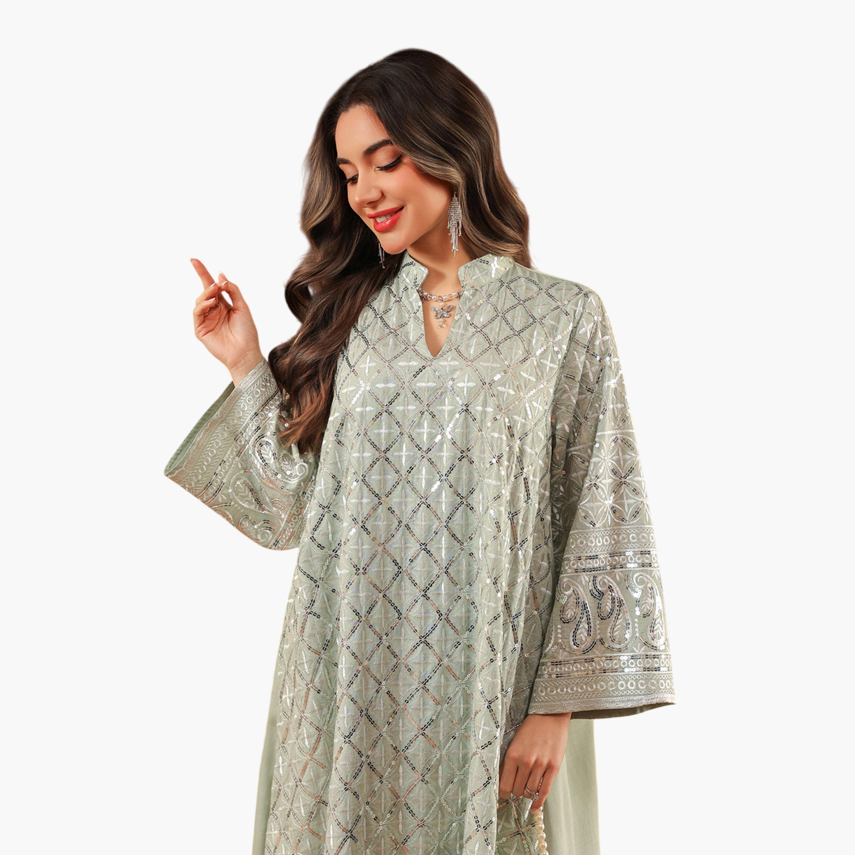 Take Two Grey Sequin Maxi Jalabiya Dress-women-arabicclothing-jalabiyas-image-5