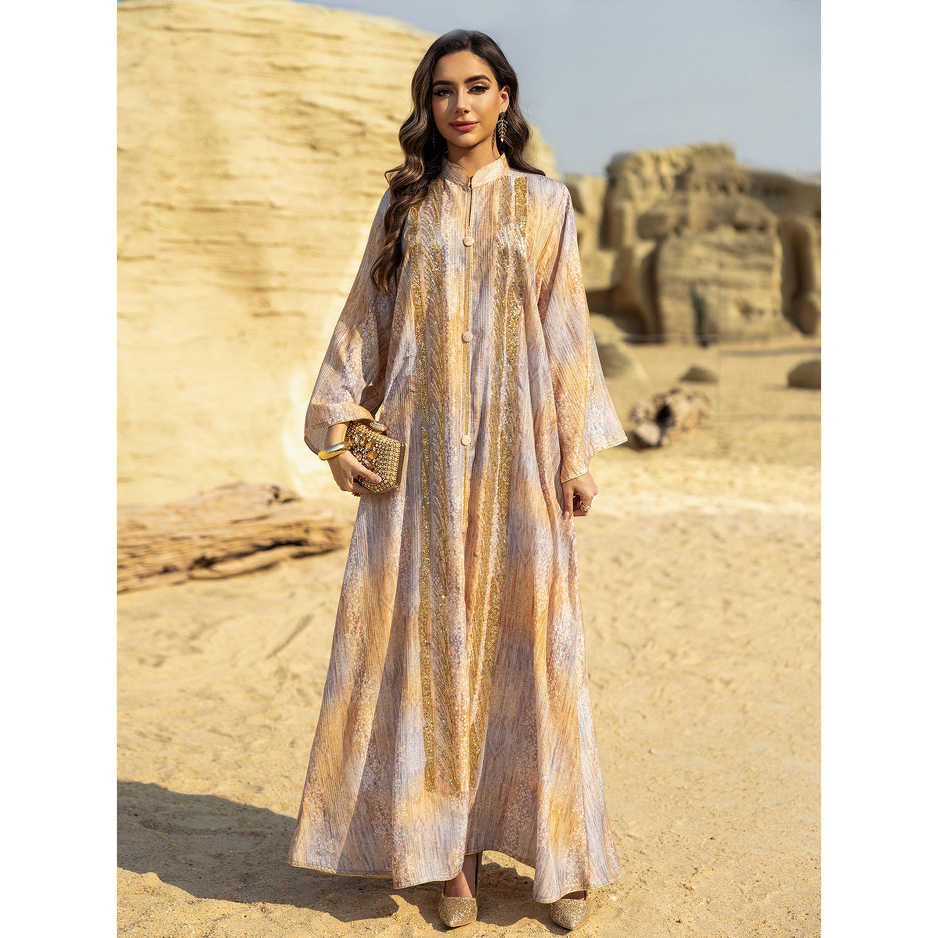Take Two Multi-Colored Maxi Jalabiya with Beaded Embellishments-women-arabicclothing-jalabiyas-image-2