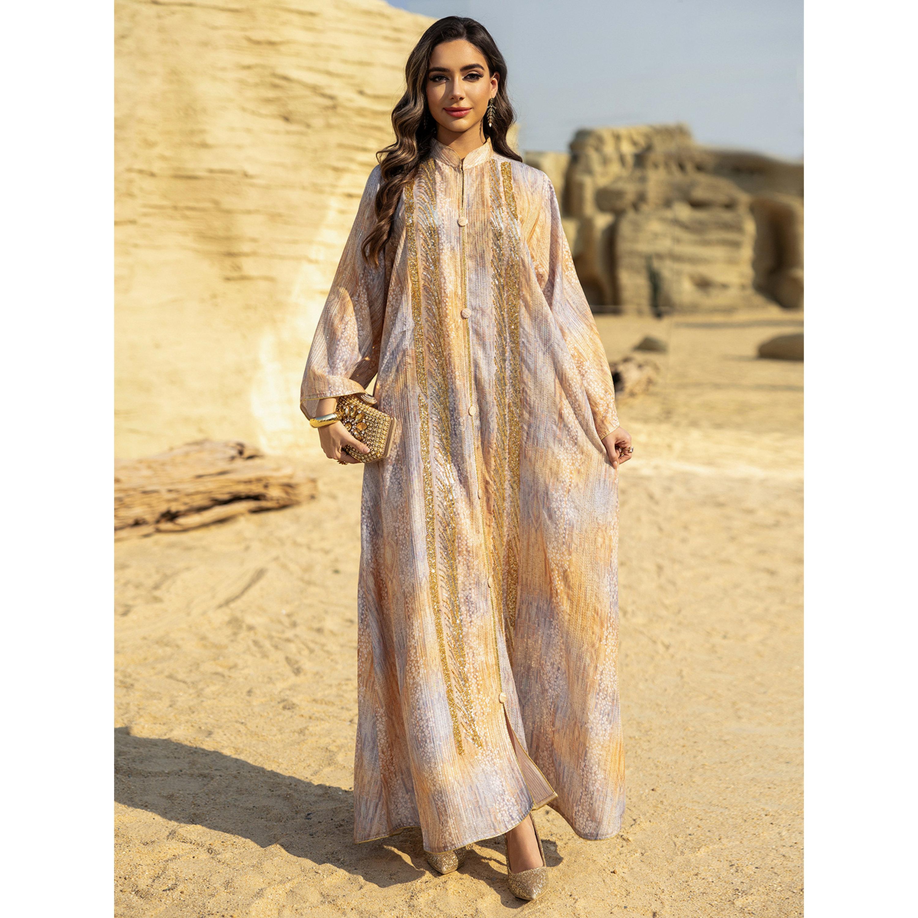 Take Two Multi-Colored Maxi Jalabiya with Beaded Embellishments-women-arabicclothing-jalabiyas-image-3
