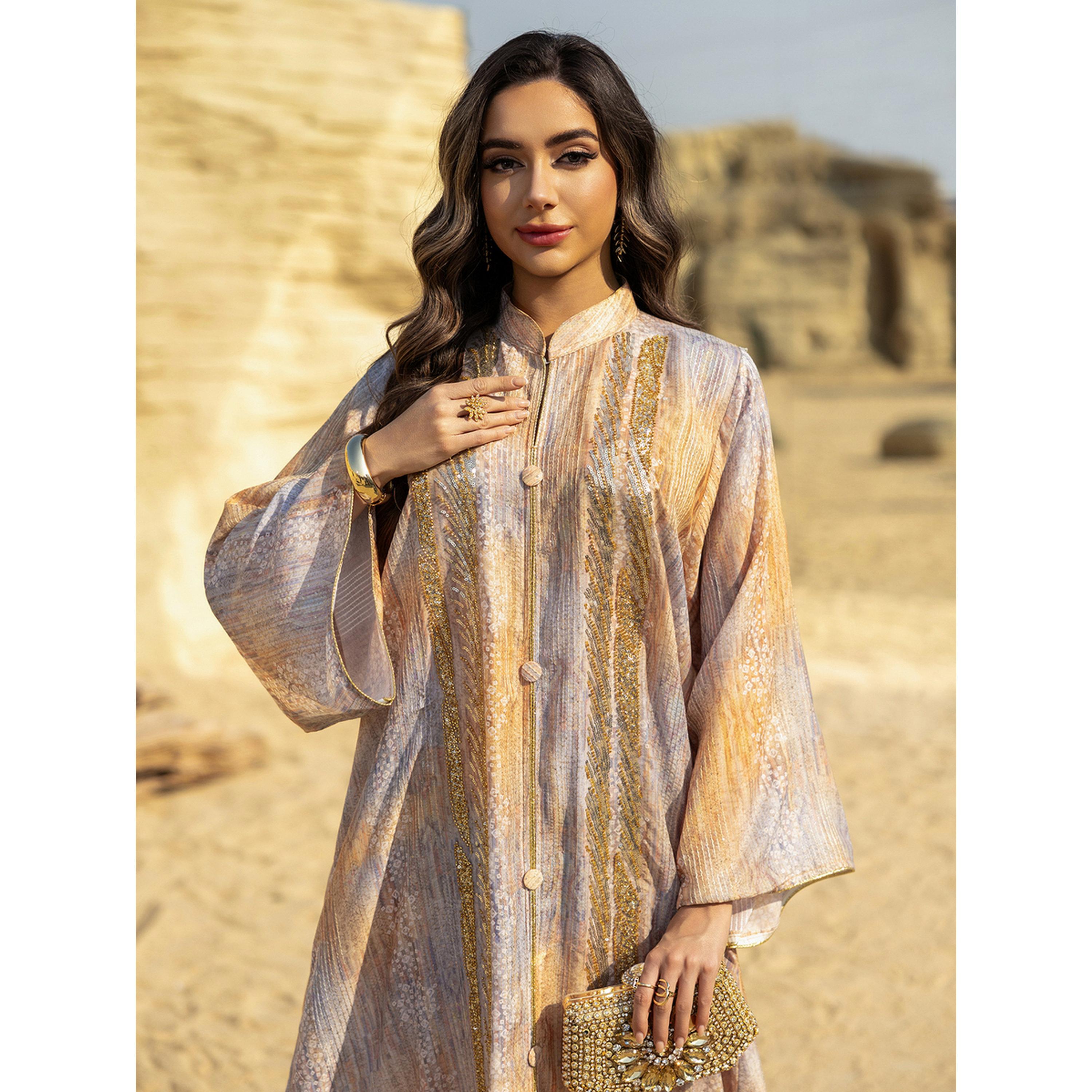 Take Two Multi-Colored Maxi Jalabiya with Beaded Embellishments-women-arabicclothing-jalabiyas-image-5
