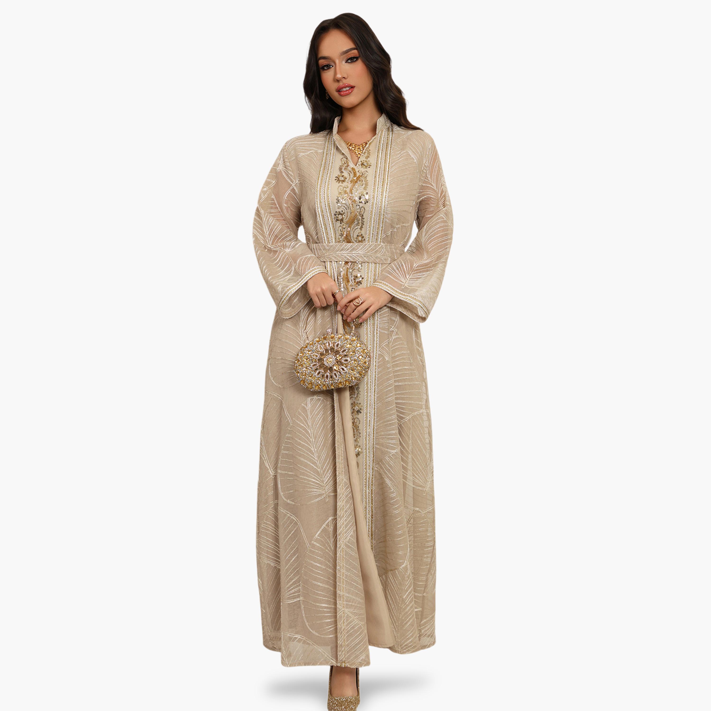 Take Two Multi-Color Embroidered Maxi Jalabiya Dress-women-arabicclothing-jalabiyas-image-5