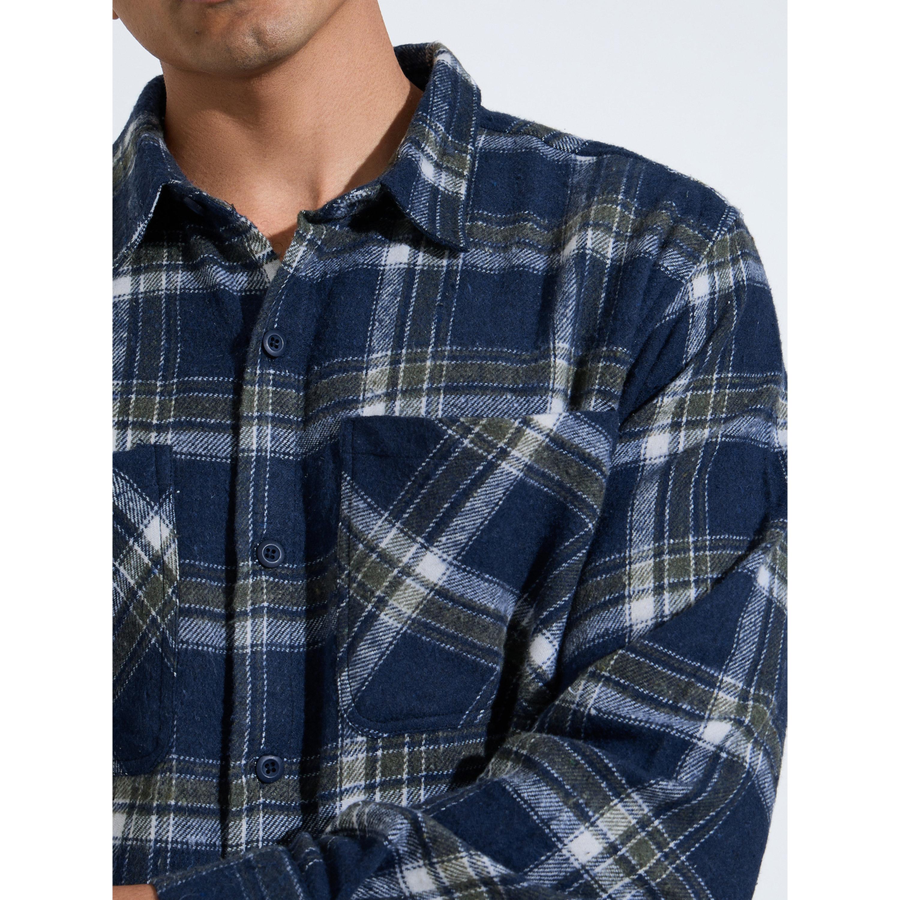 جاكيت شاكيت واسع بمربعات وتفاصيل جيوب-men-clothing-shirts-image-6
